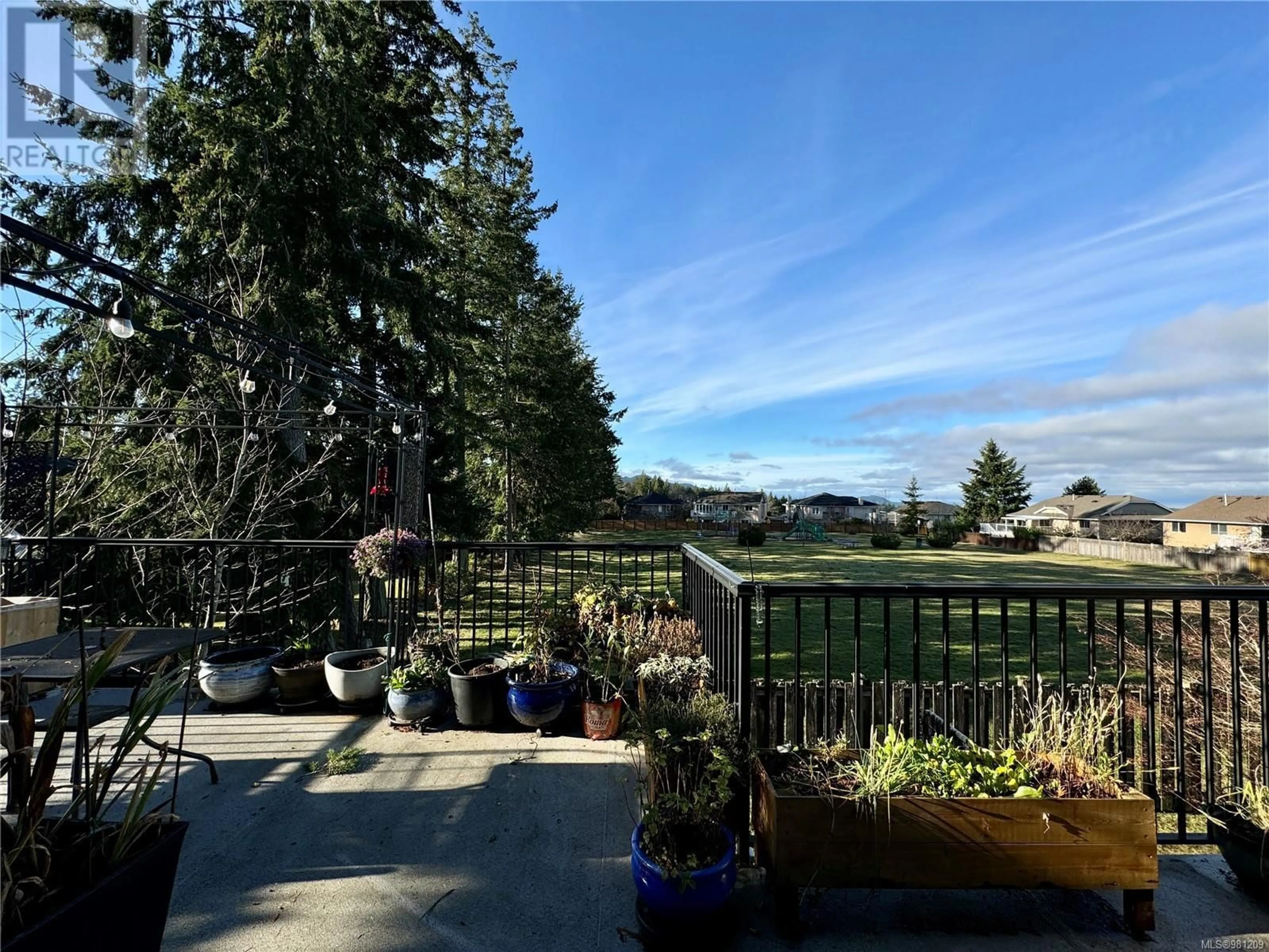 Patio, the fenced backyard for 5287 Crestview Dr, Nanaimo British Columbia V9T5Z8