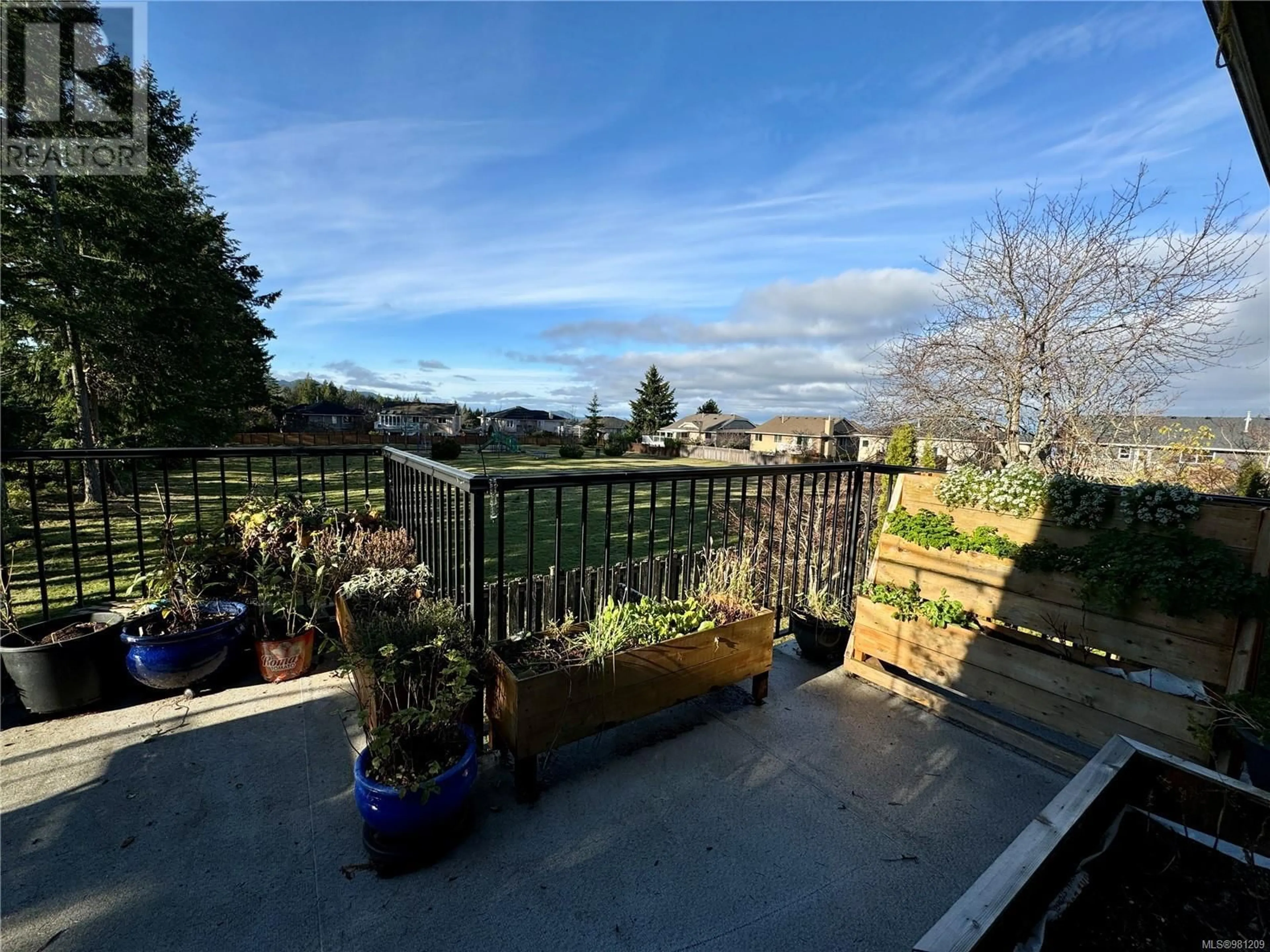 Patio, the fenced backyard for 5287 Crestview Dr, Nanaimo British Columbia V9T5Z8