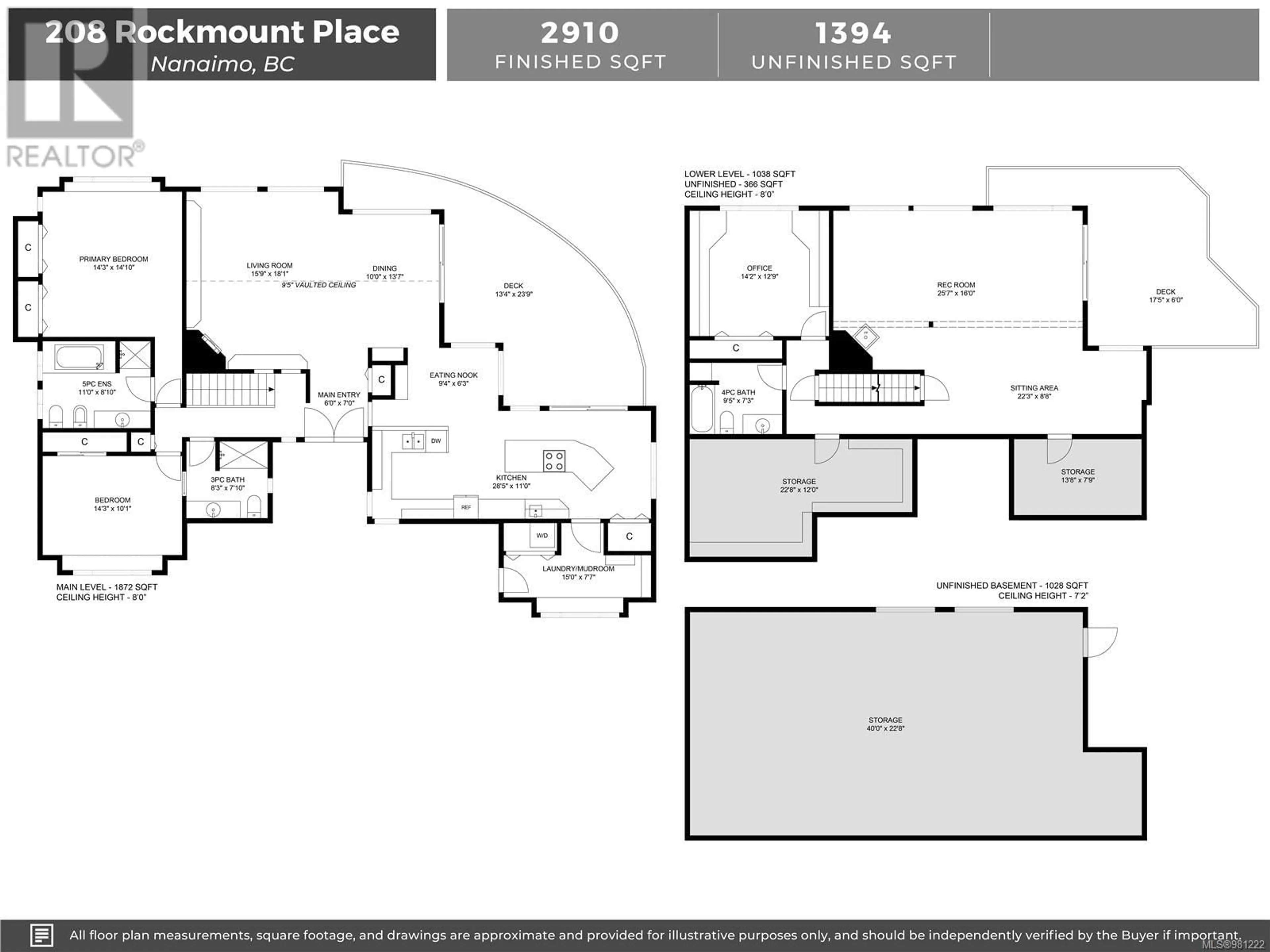 Floor plan for 208 Rockmount Pl, Nanaimo British Columbia V9T4H5