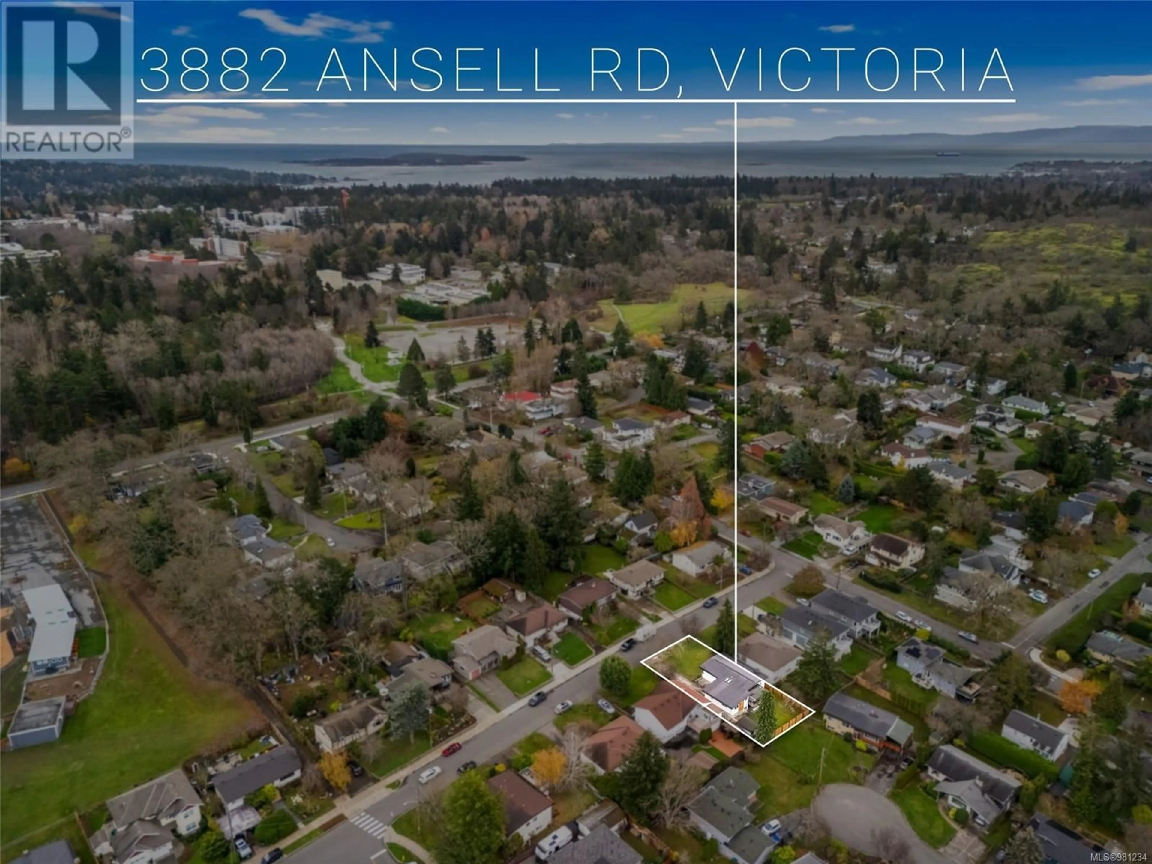 Frontside or backside of a home, the street view for 3882 Ansell Rd, Saanich British Columbia V8P4Y2