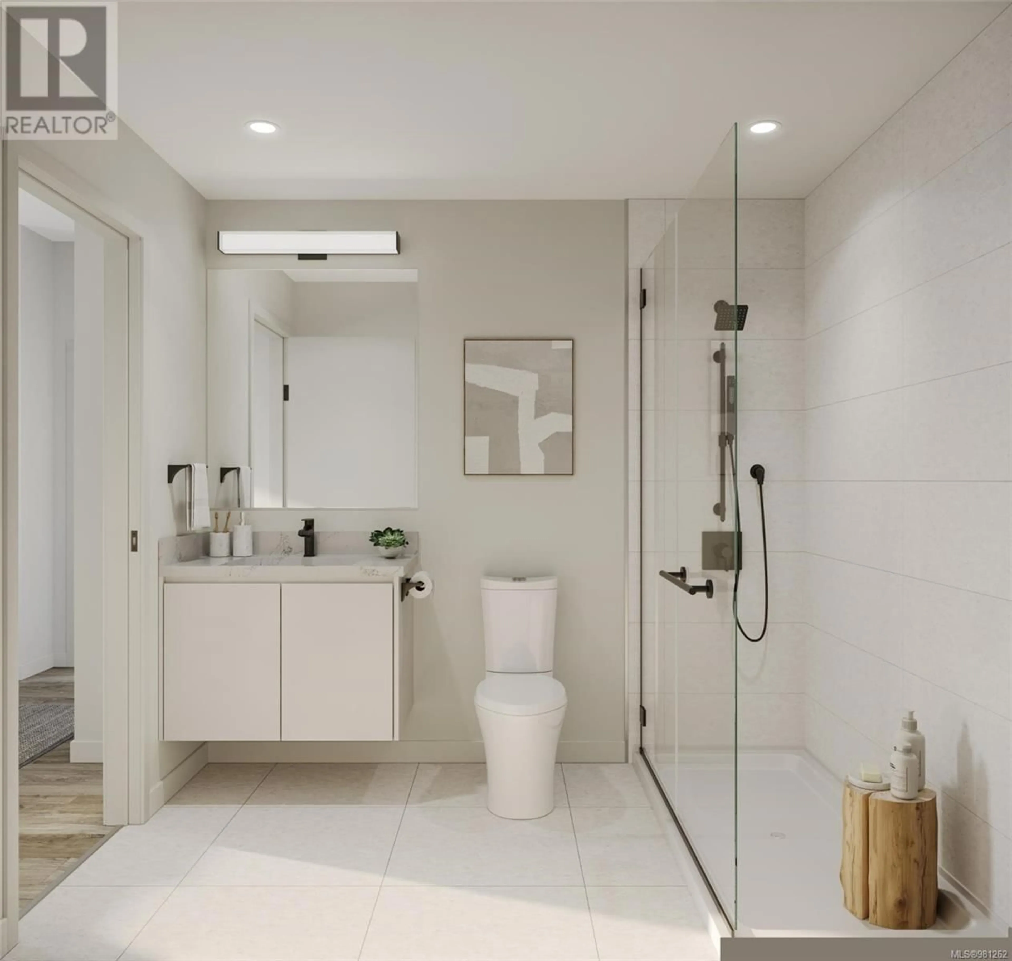 Contemporary bathroom, ceramic/tile floor for 501 3347 & 3351 Glasgow Ave, Saanich British Columbia V8X1M5