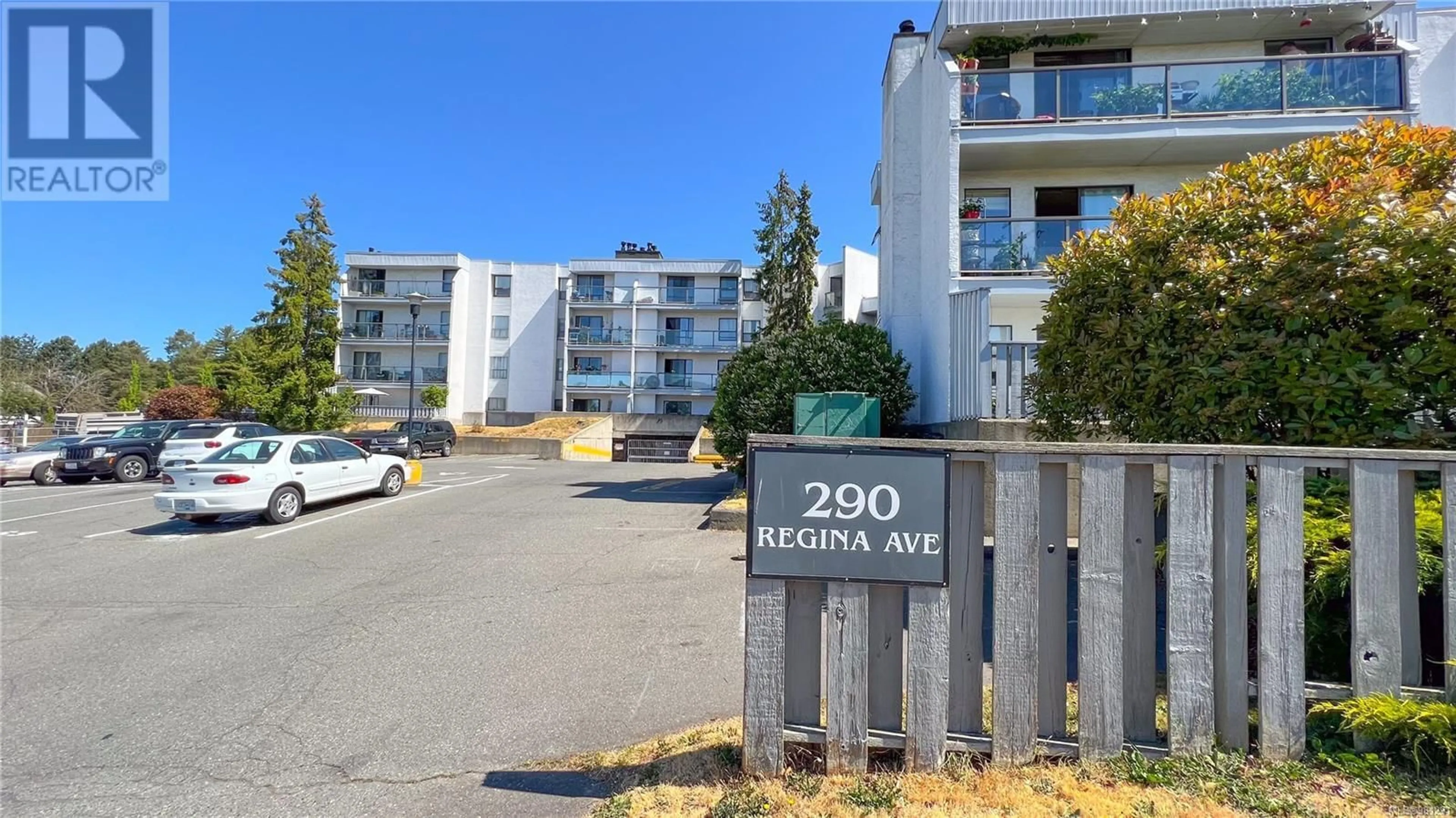 A pic from exterior of the house or condo, the street view for 116 290 Regina Ave, Saanich British Columbia V8E6S6