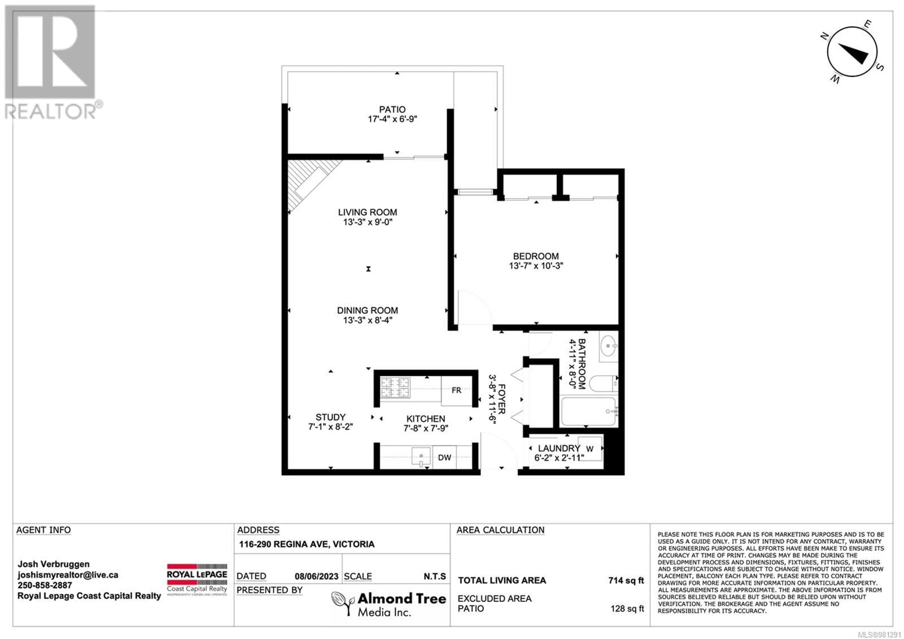 Floor plan for 116 290 Regina Ave, Saanich British Columbia V8E6S6