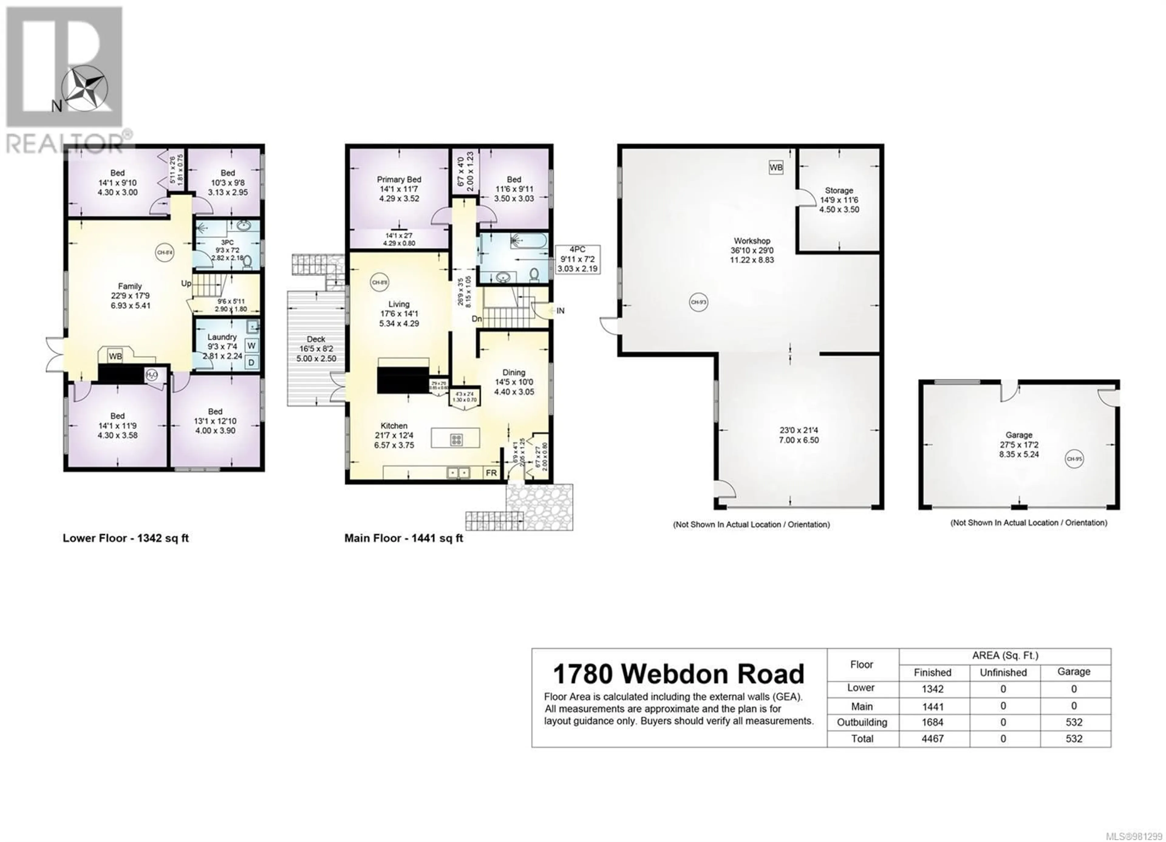 Floor plan for 1780 Webdon Rd, Courtenay British Columbia V9N9K6