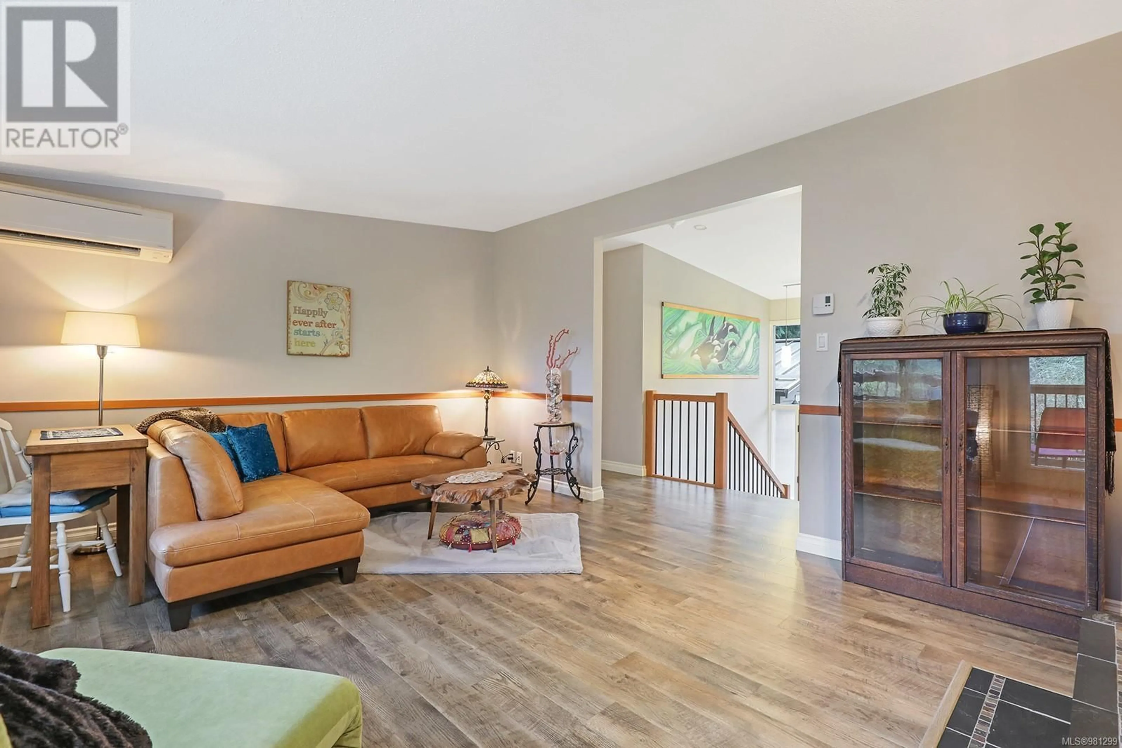 Living room, wood floors for 1780 Webdon Rd, Courtenay British Columbia V9N9K6