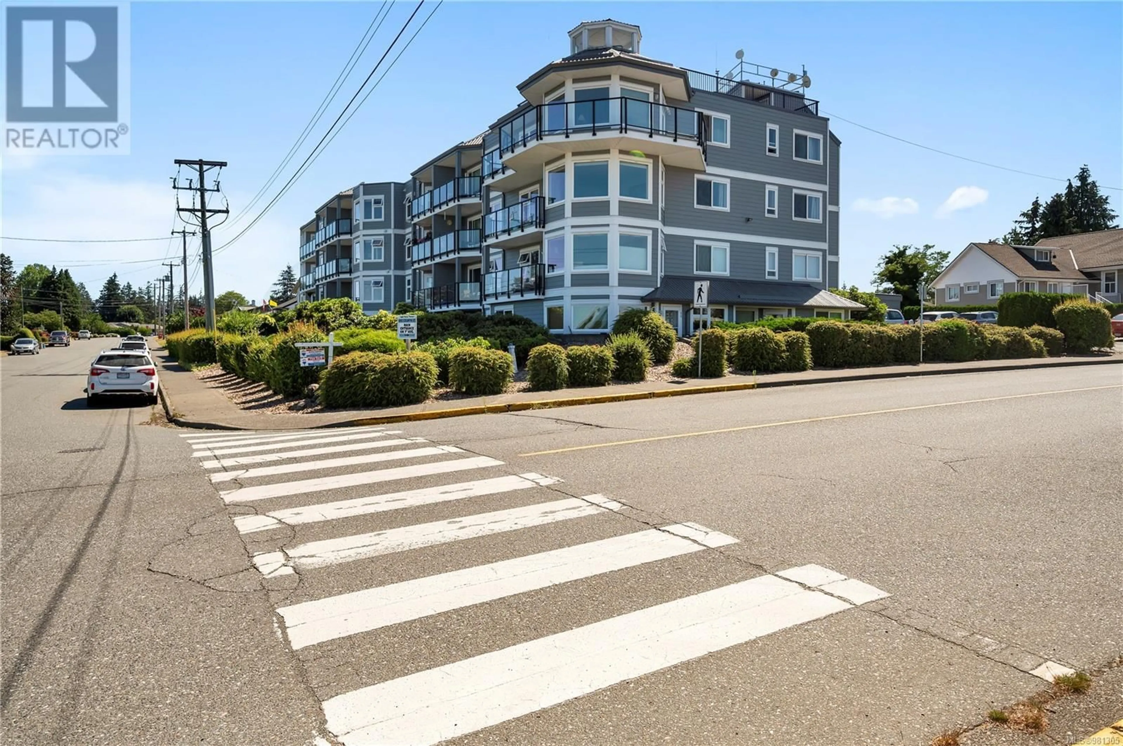 A pic from exterior of the house or condo, the street view for 1F 690 Colwyn St, Campbell River British Columbia V9W2X1