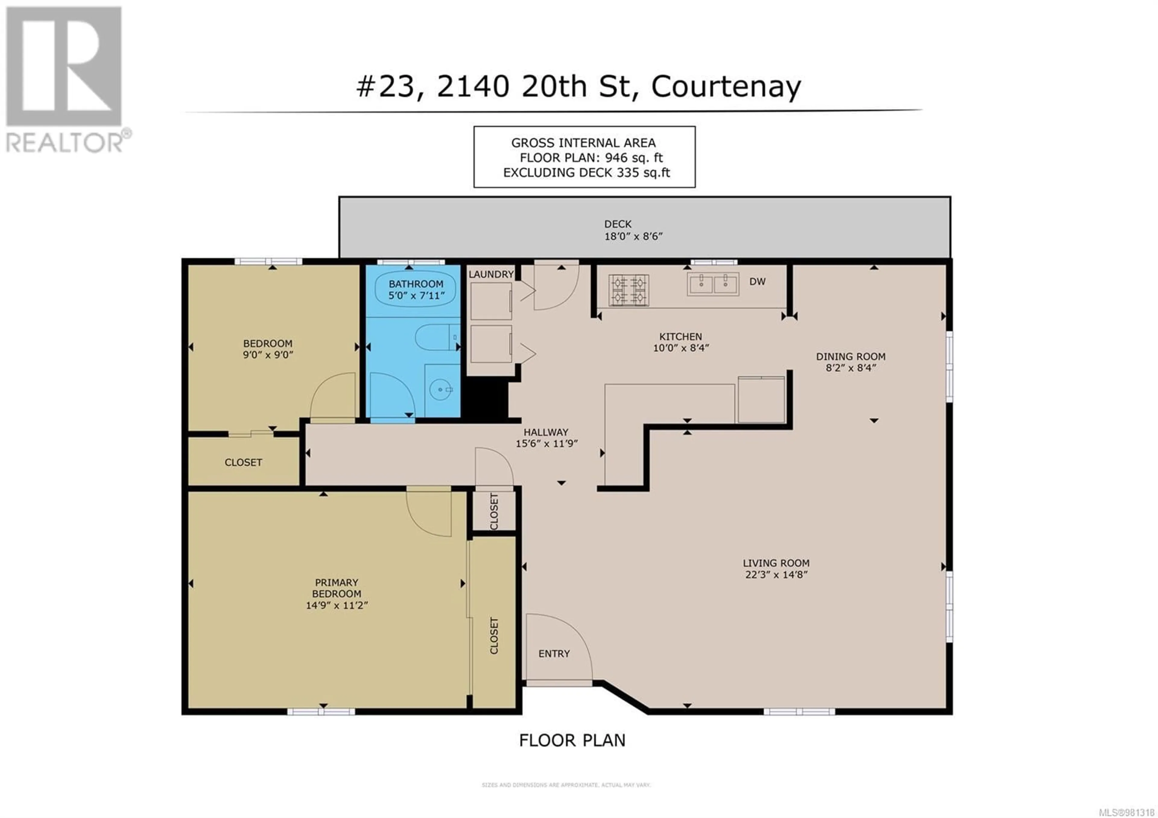 Floor plan for 23 2140 20th St, Courtenay British Columbia V9N2G6