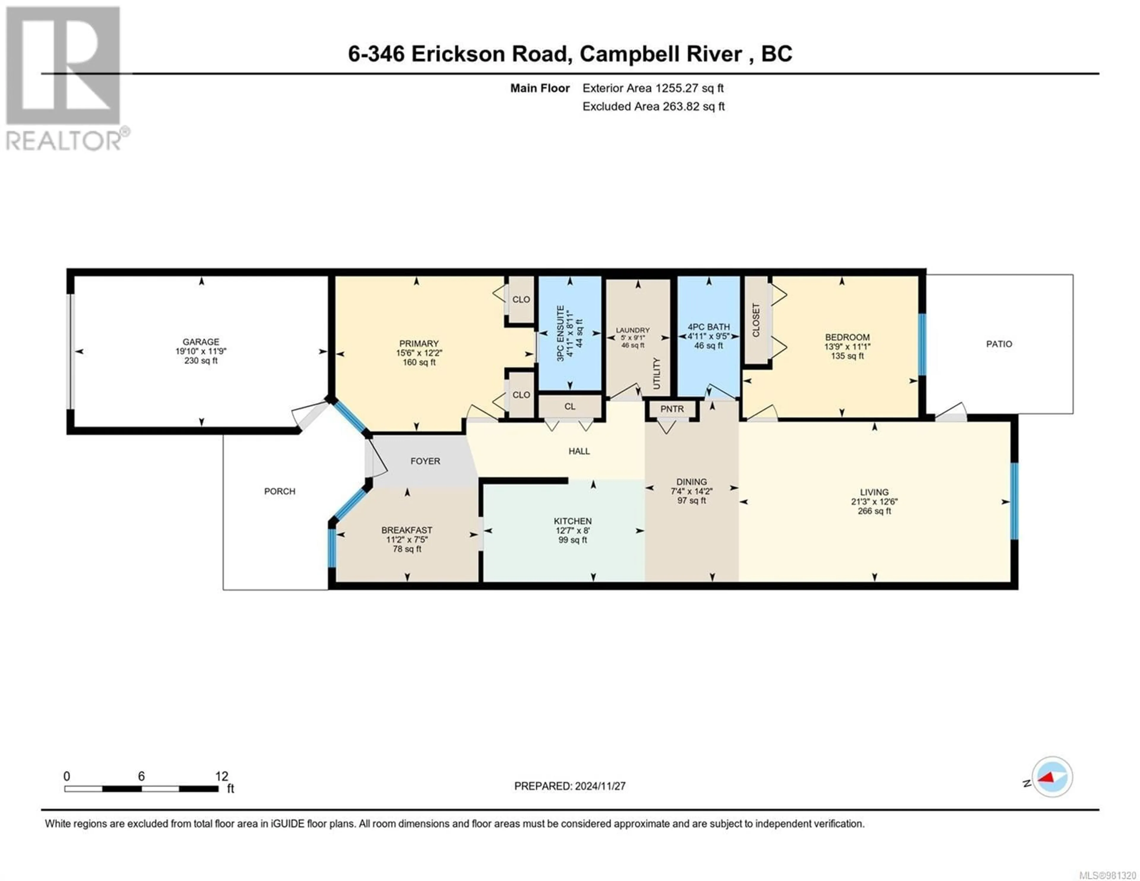 Floor plan for 6 346 Erickson Rd, Campbell River British Columbia V9W1S7