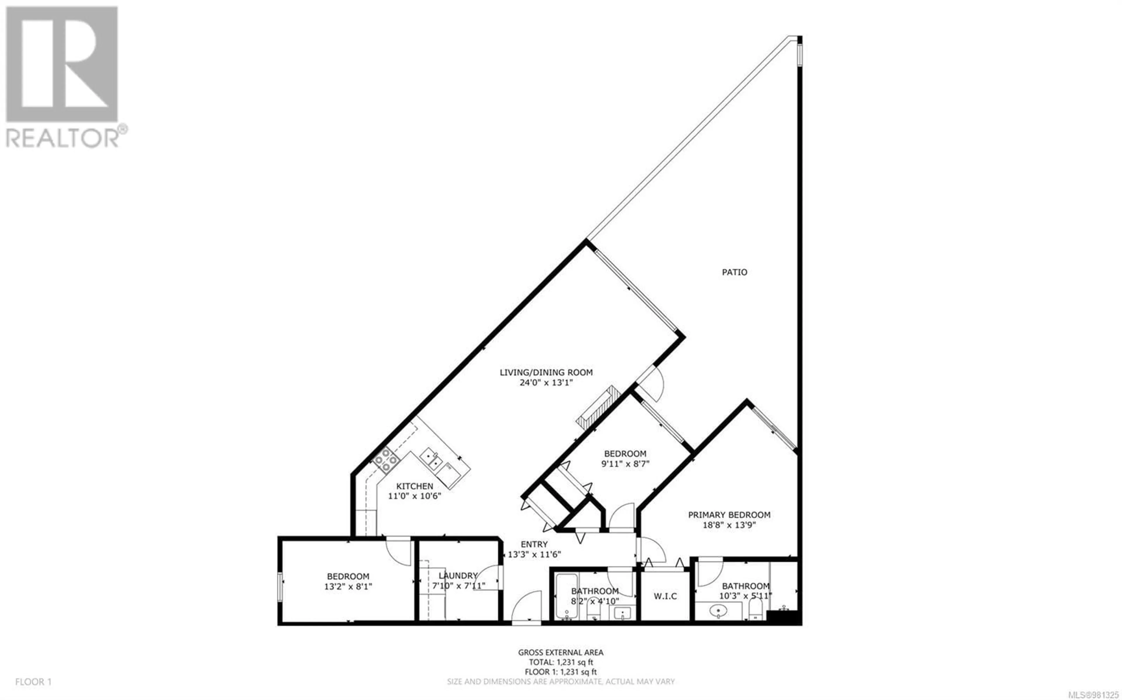 Floor plan for 110 350 Island Hwy S, Campbell River British Columbia V9W1A5