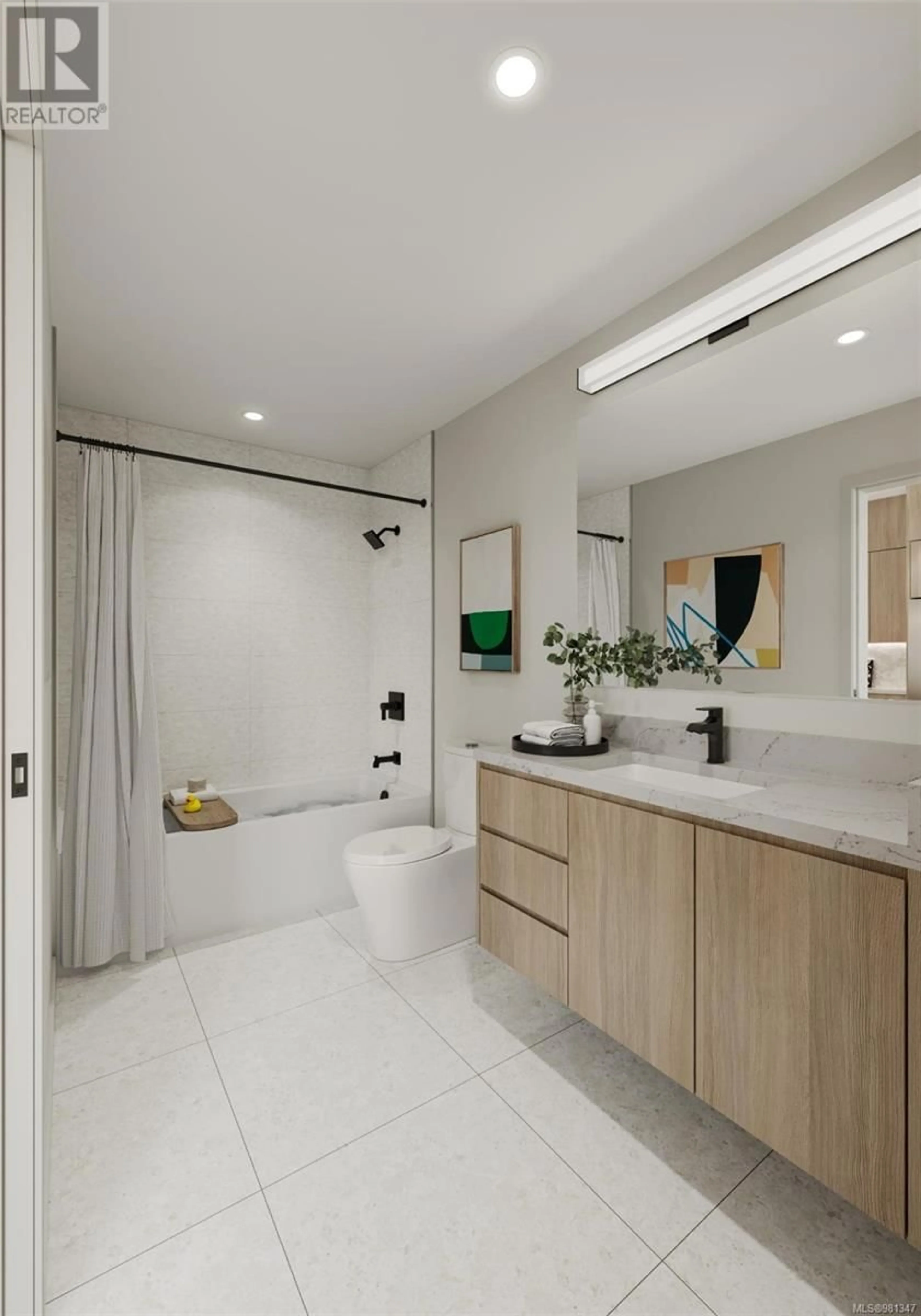 Contemporary bathroom, ceramic/tile floor for 207 3347 & 3351 Glasgow Ave, Saanich British Columbia V8X1M5