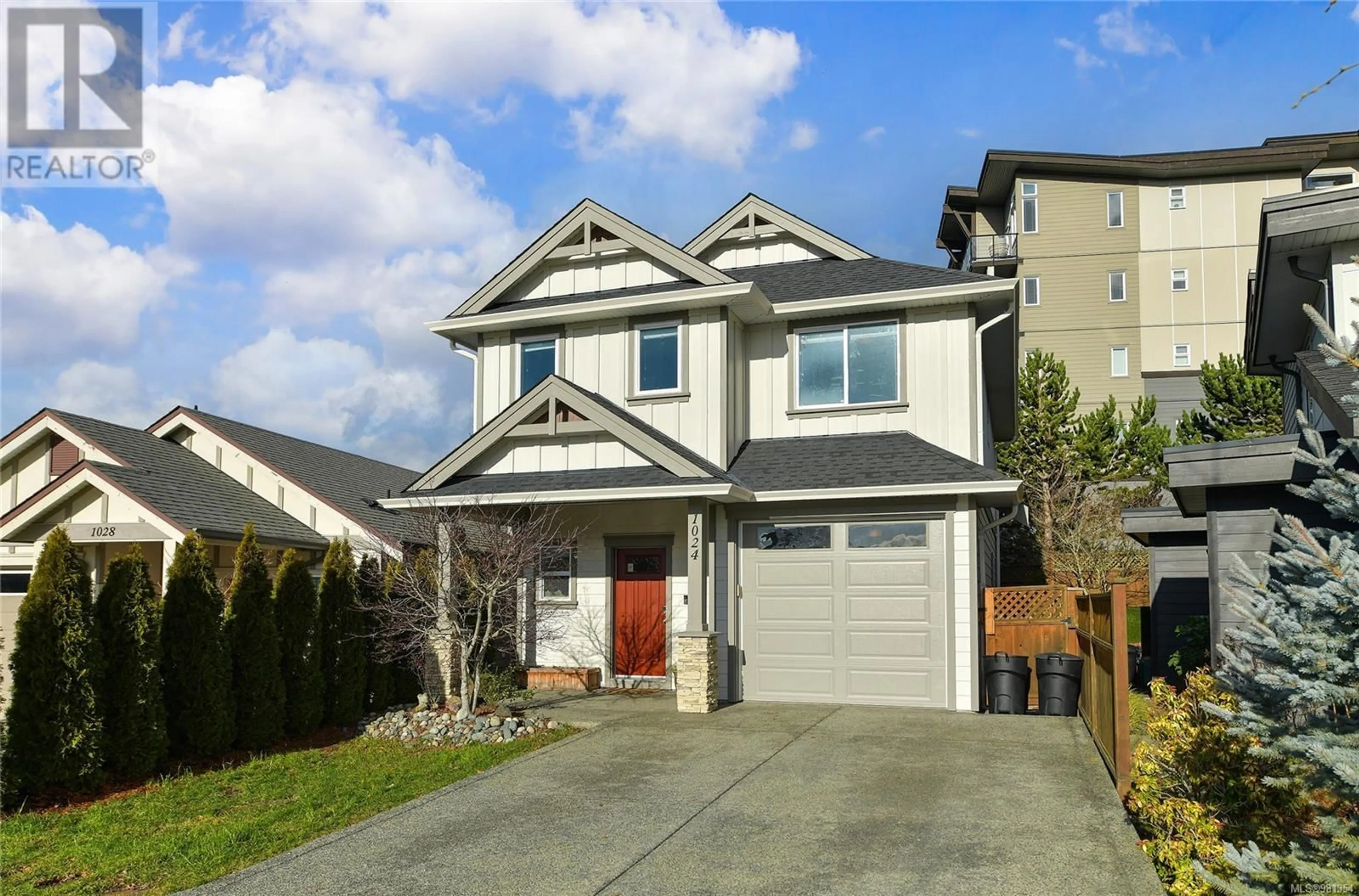 Frontside or backside of a home, the street view for 1024 Grob Crt, Langford British Columbia V9B0N1