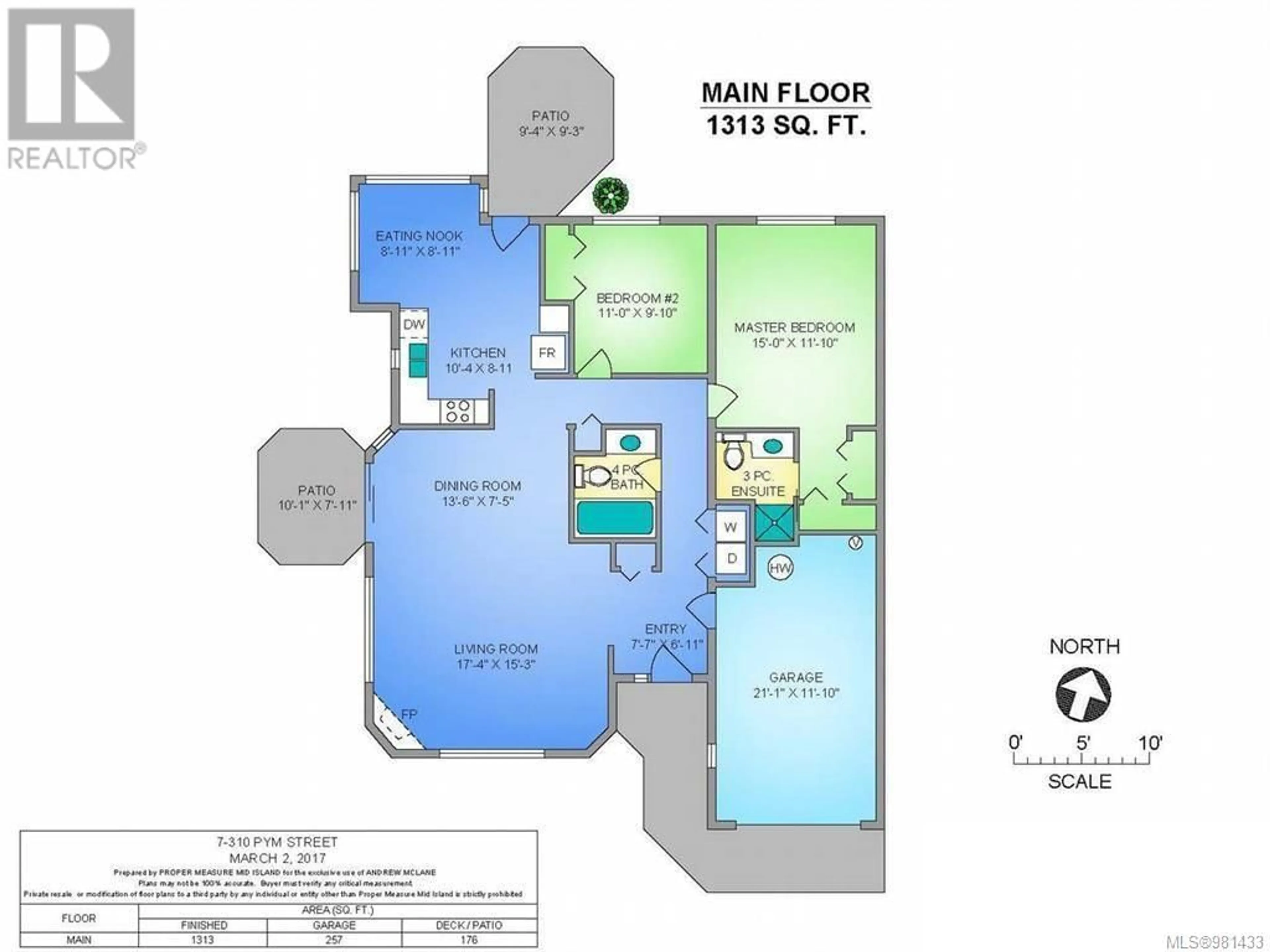 Floor plan for 7 310 Pym St S, Parksville British Columbia V9P2P4