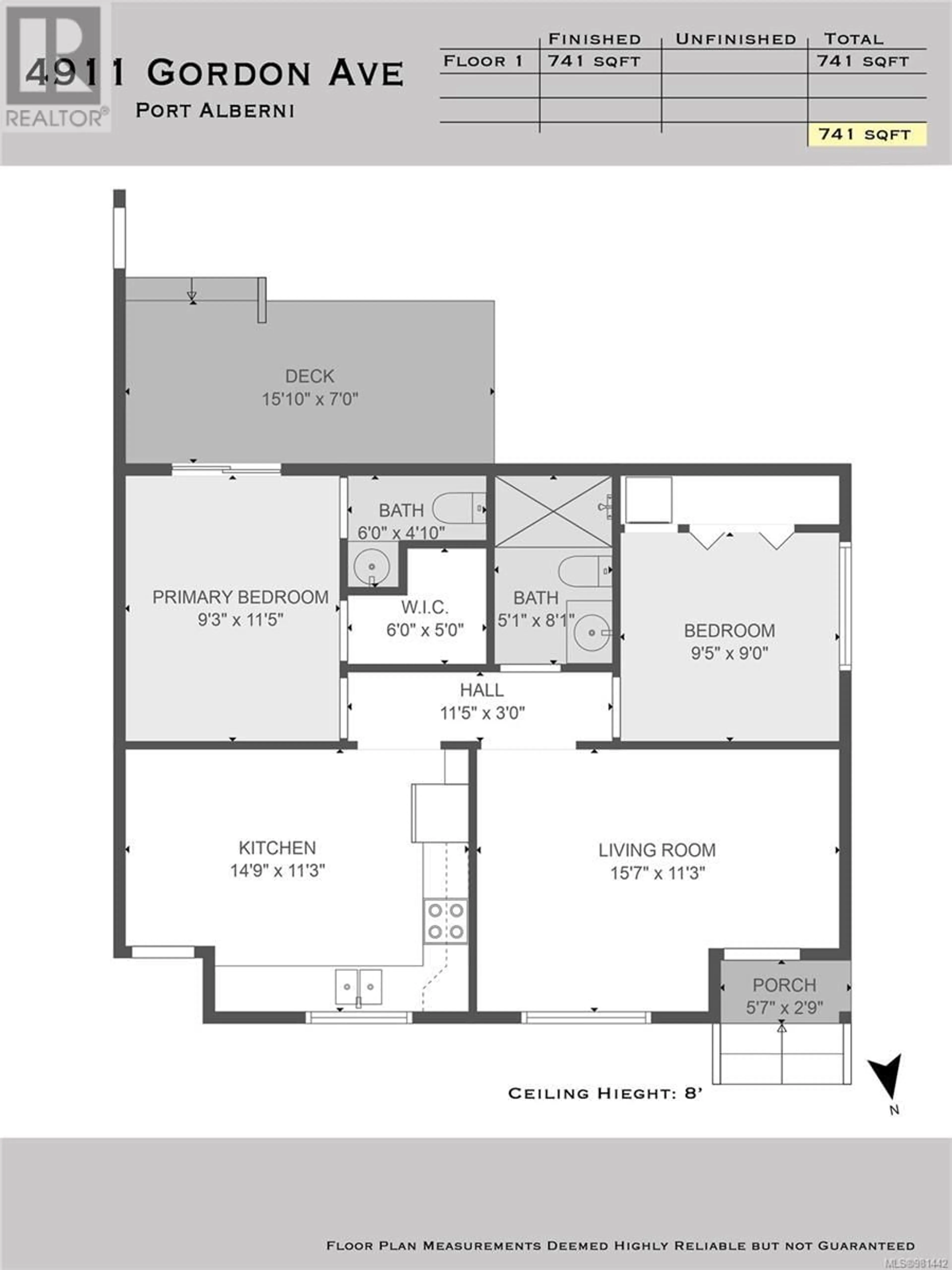 Floor plan for 4911 Gordon Ave, Port Alberni British Columbia V9Y6T3