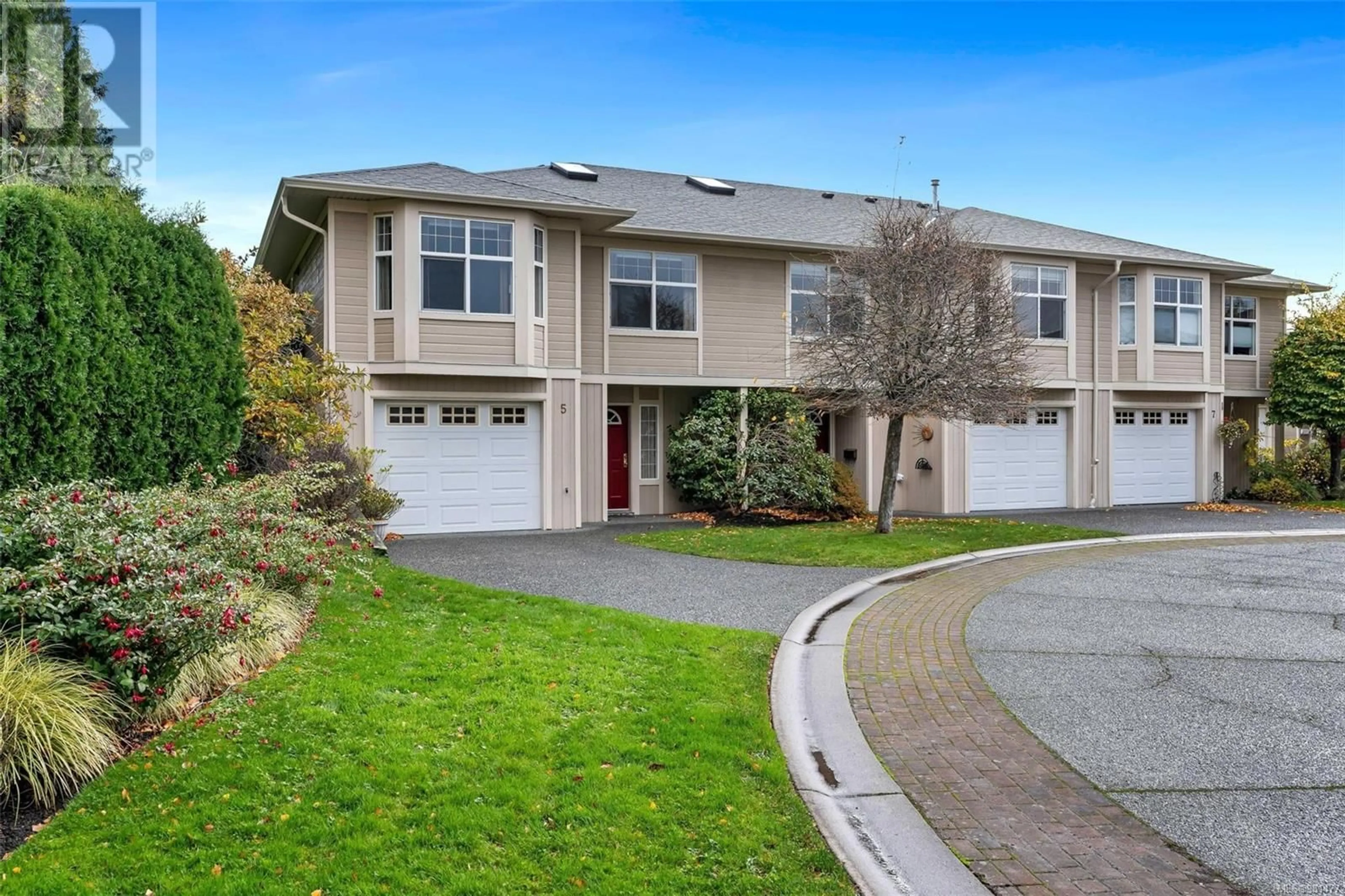 Frontside or backside of a home, the street view for 5 4383 Torquay Dr, Saanich British Columbia V8N3L3