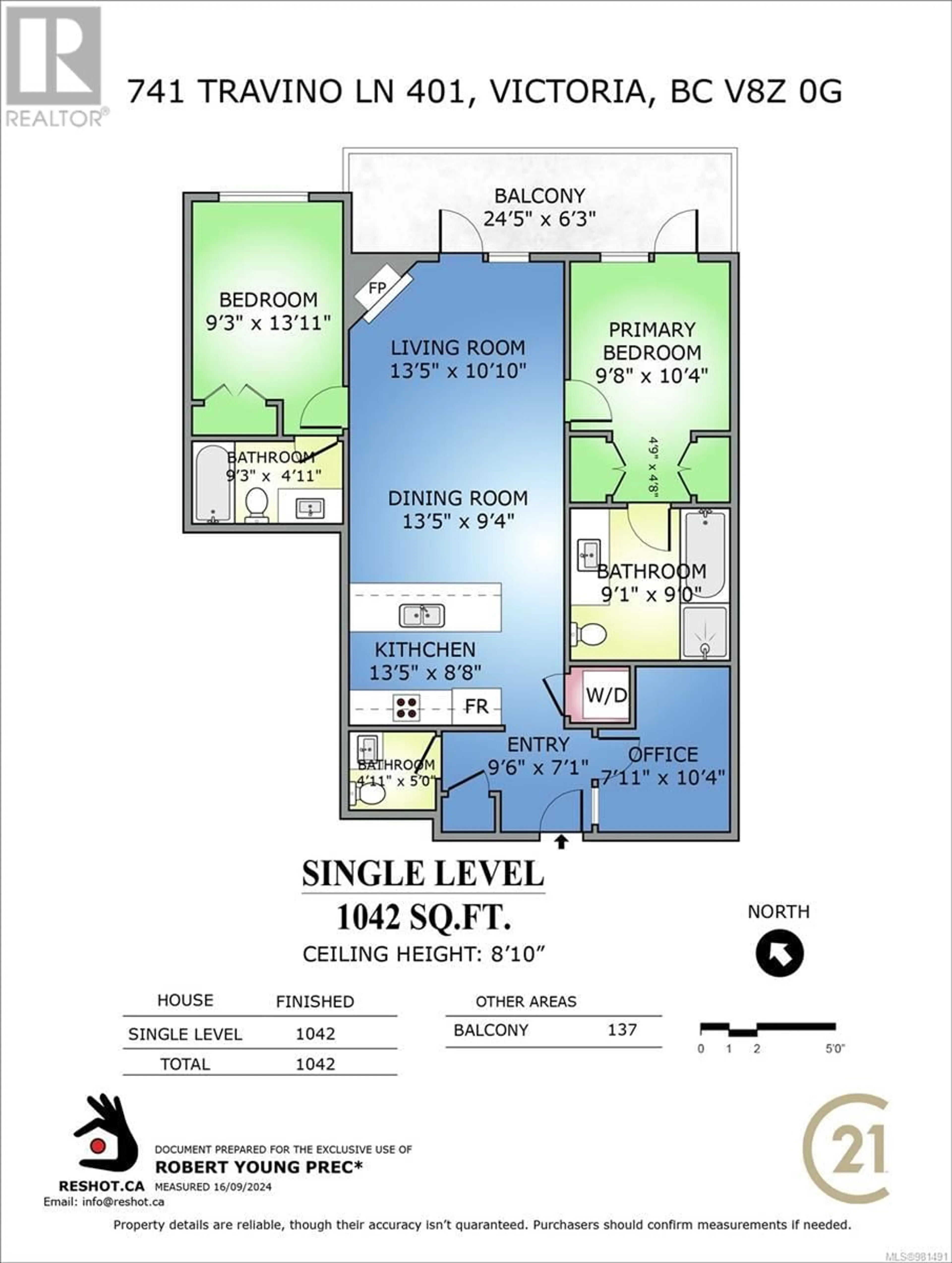 Floor plan for 401 741 Travino Lane, Saanich British Columbia V8Z0G3