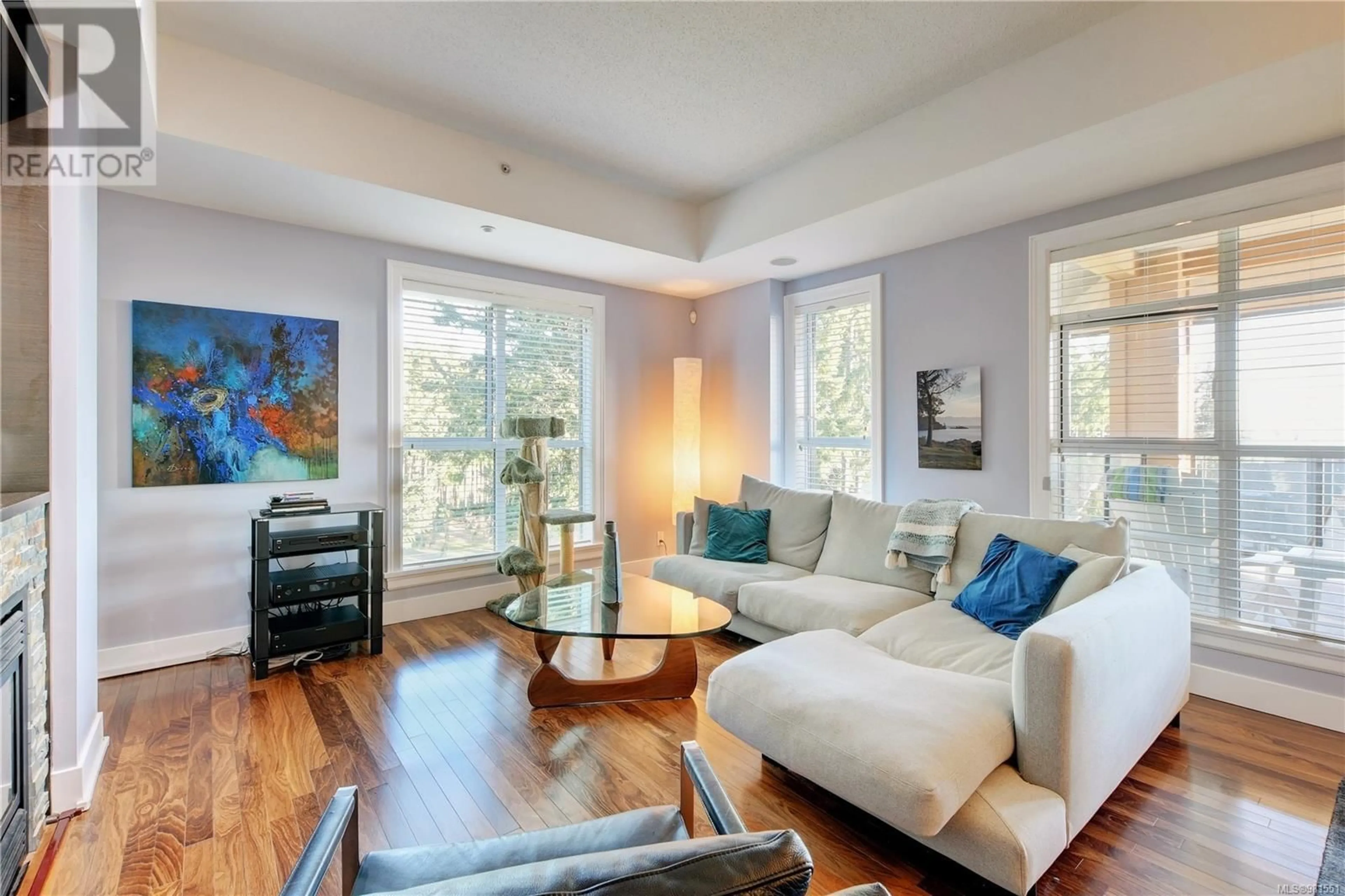 Living room, wood floors for 701 1400 LYNBURNE Pl, Langford British Columbia V9B0A4