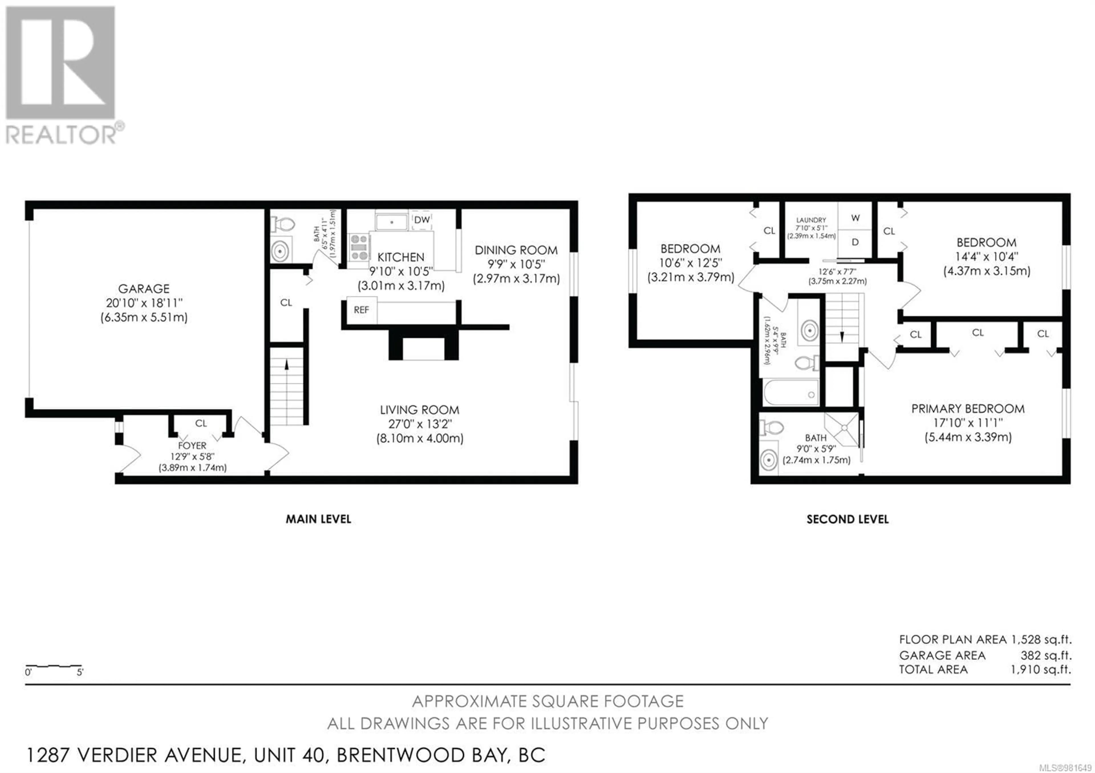 Floor plan for 40 1287 Verdier Ave, Central Saanich British Columbia V8M1H2