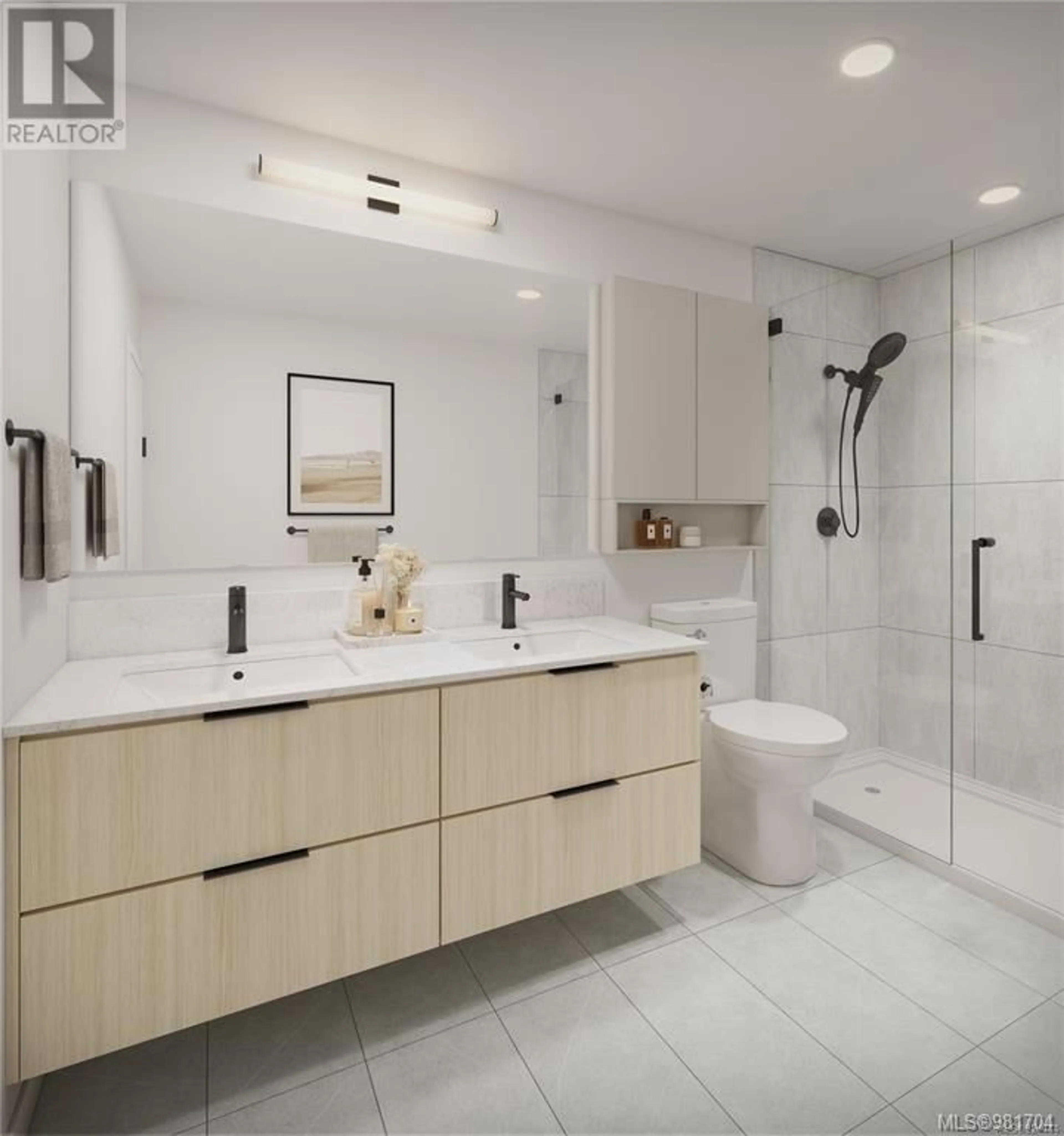 Contemporary bathroom, ceramic floors for 200N 3564 Ryder Hesjedal Way, Colwood British Columbia V9C3A1