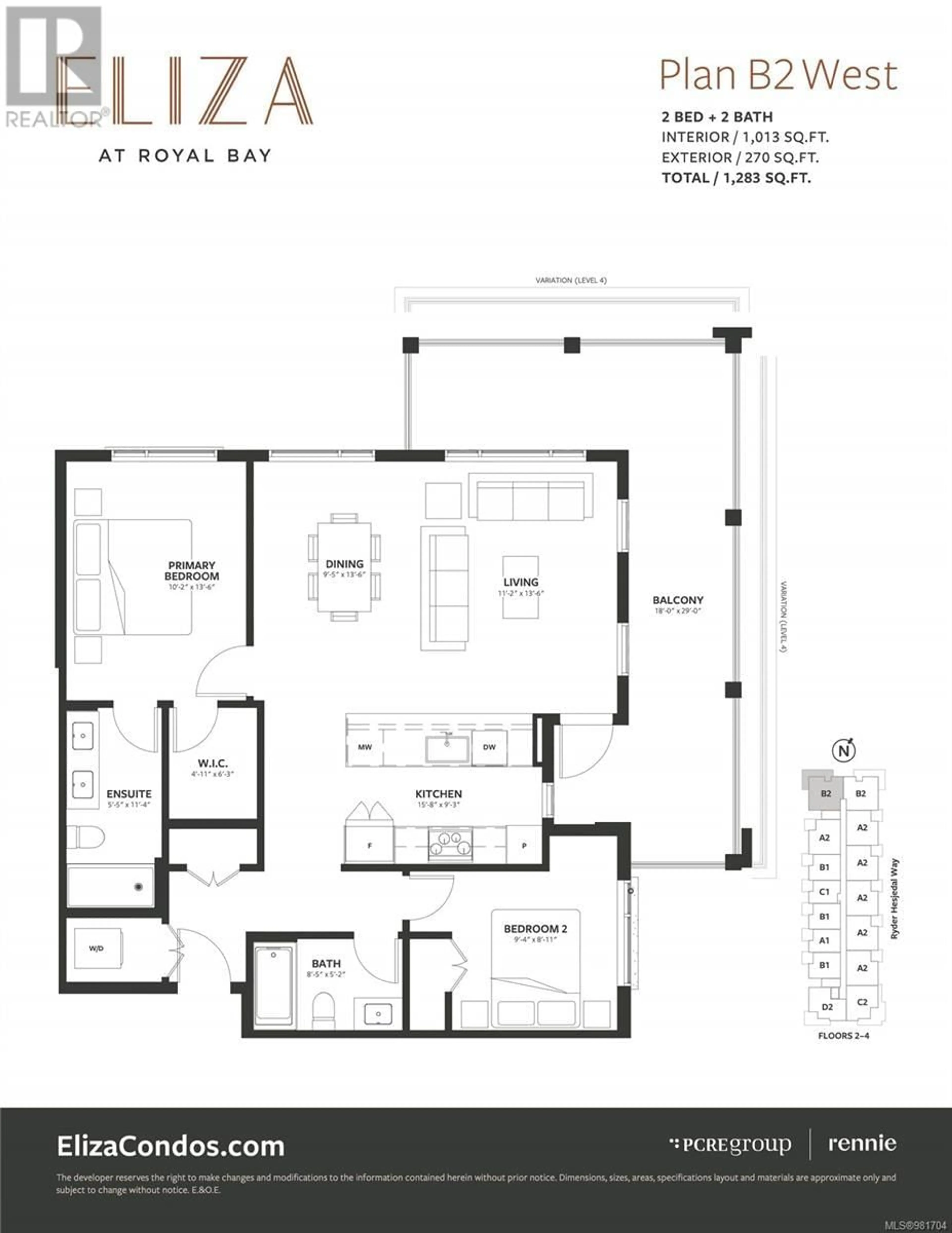 Floor plan for 200N 3564 Ryder Hesjedal Way, Colwood British Columbia V9C3A1