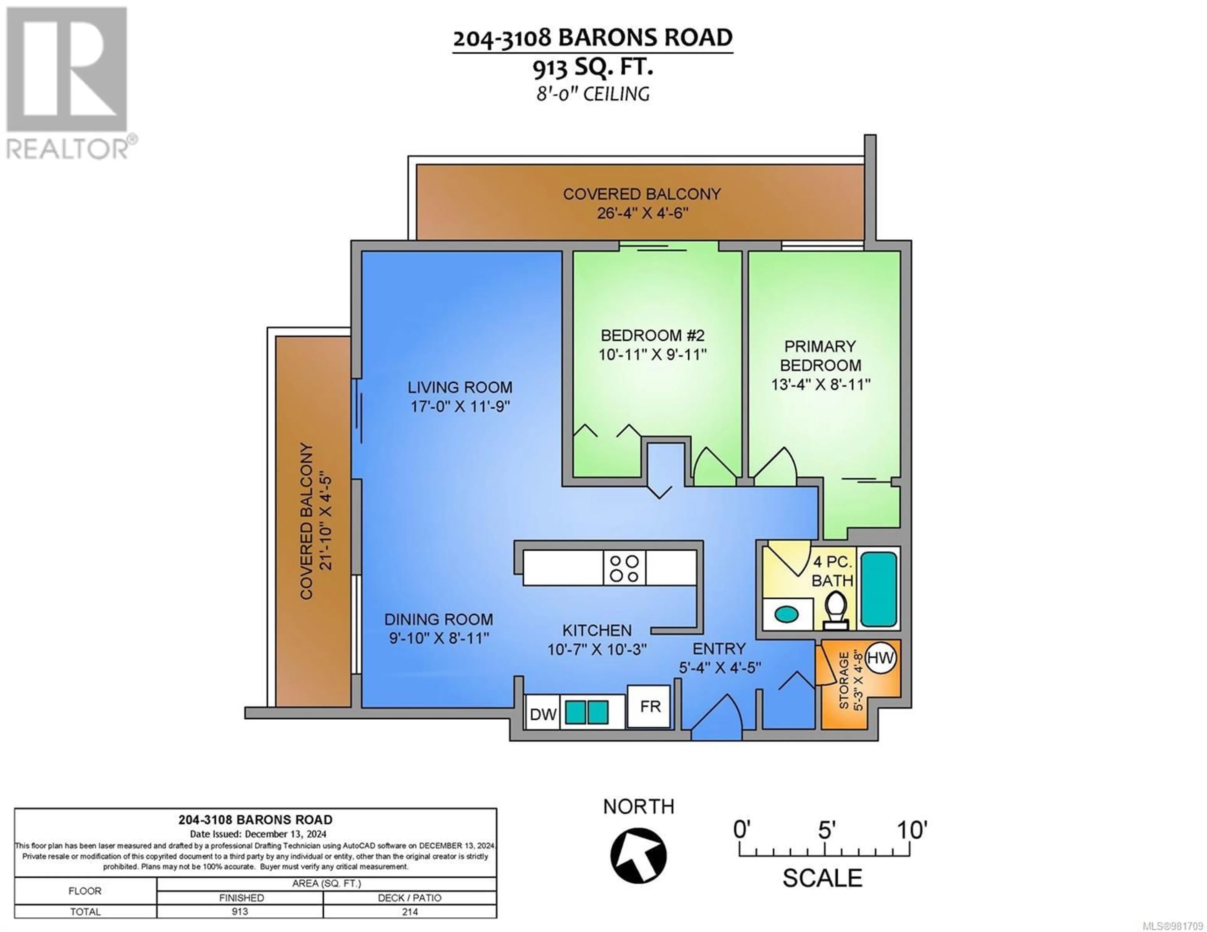 Floor plan for 204 3108 Barons Rd, Nanaimo British Columbia V9T4B5