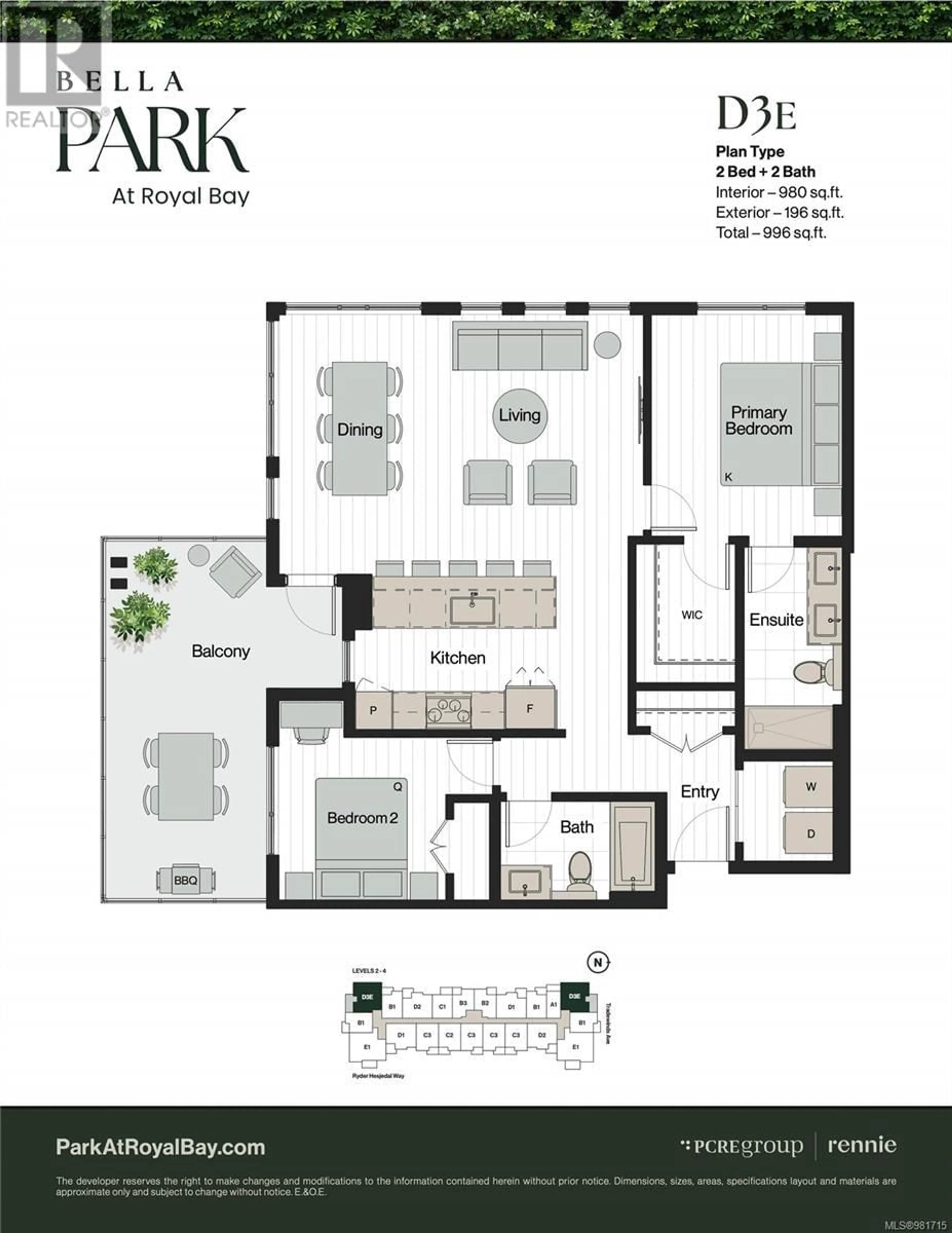 Floor plan for 218 3582 Ryder Hesjedal Way, Colwood British Columbia V9C0J6