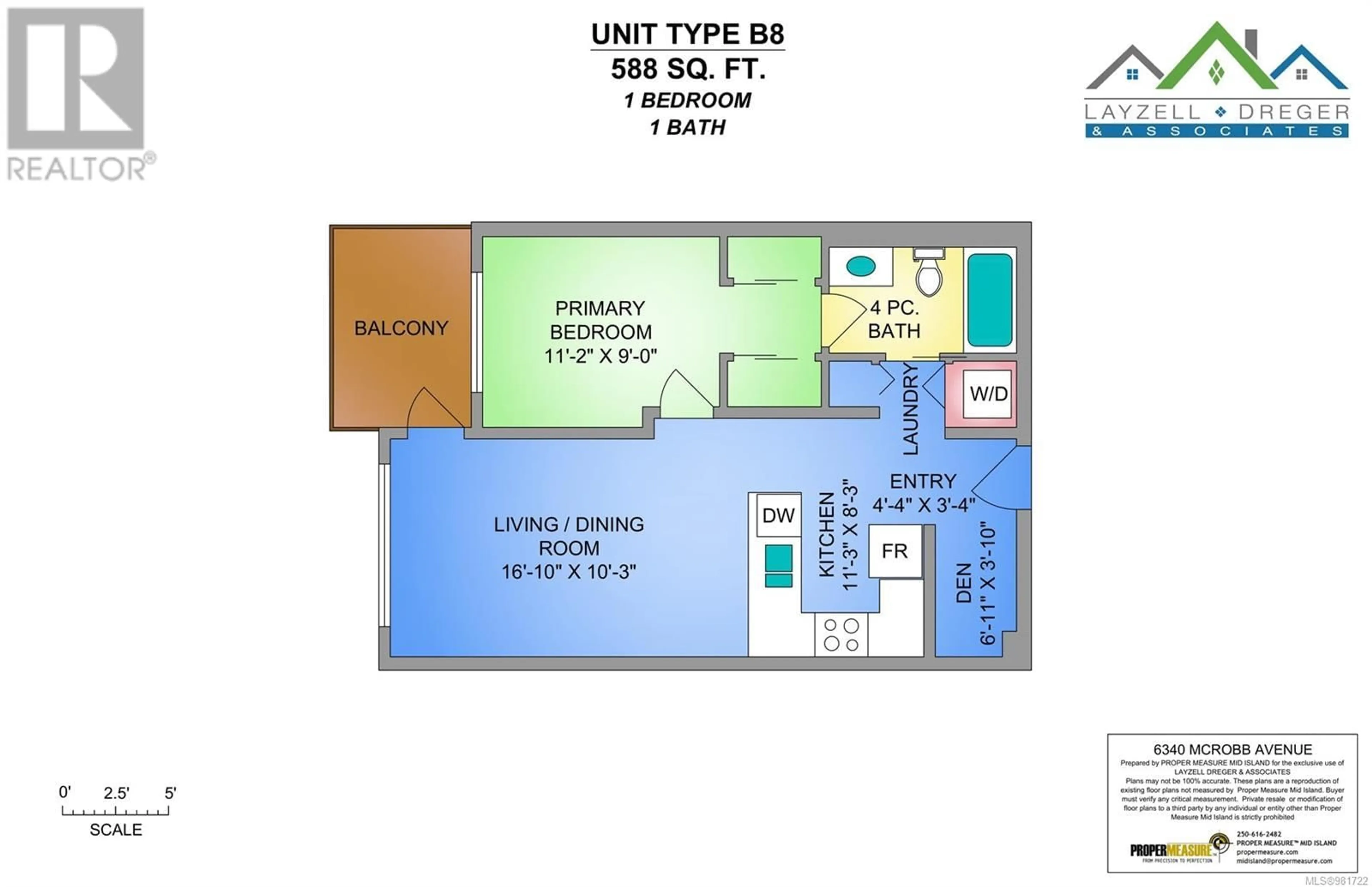 Floor plan for 106 6340 McRobb Ave, Nanaimo British Columbia V9V1L2