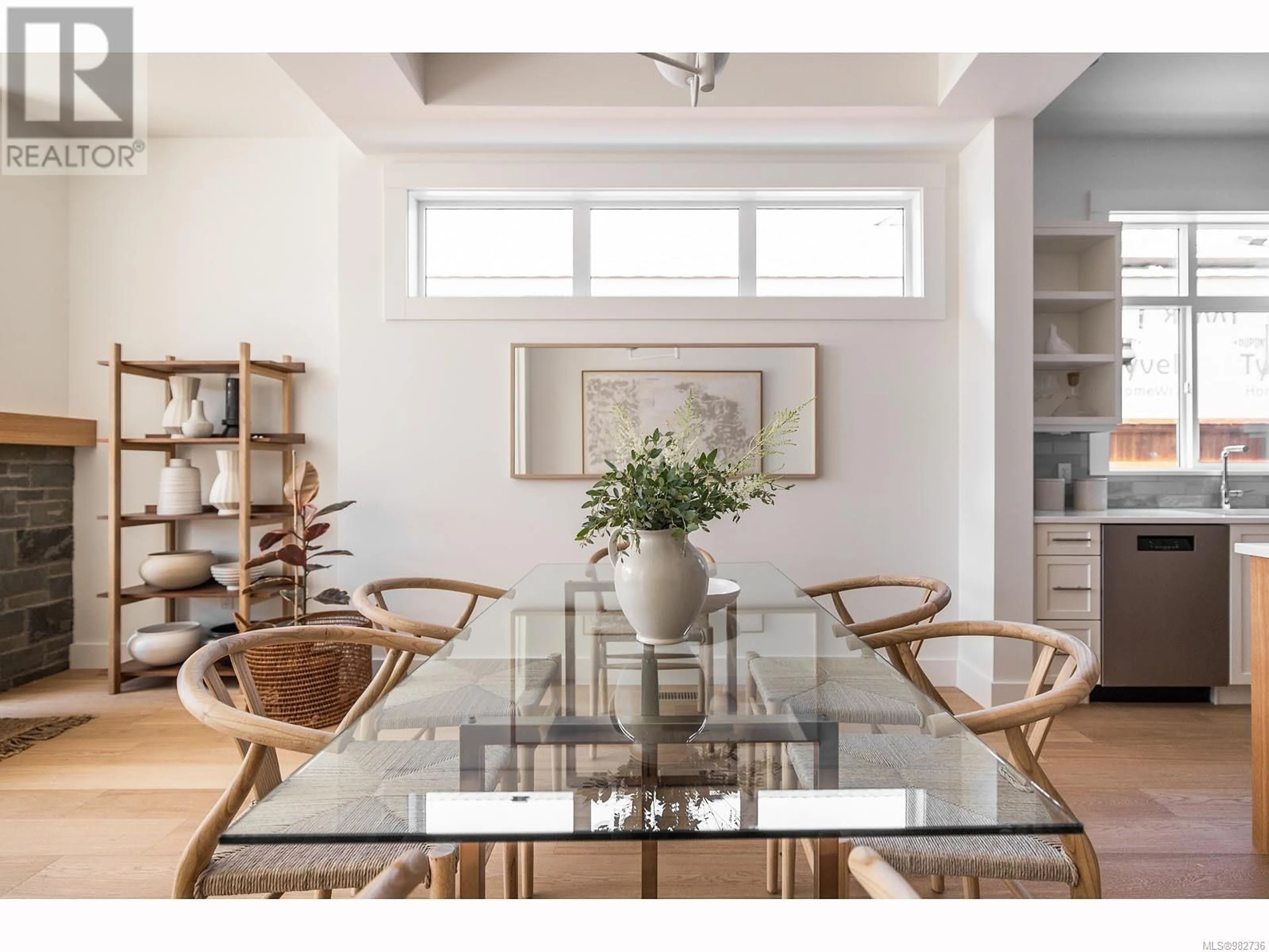 Dining room, wood floors, cottage for 19 846 Ackerman Rd, French Creek British Columbia V9P1A7