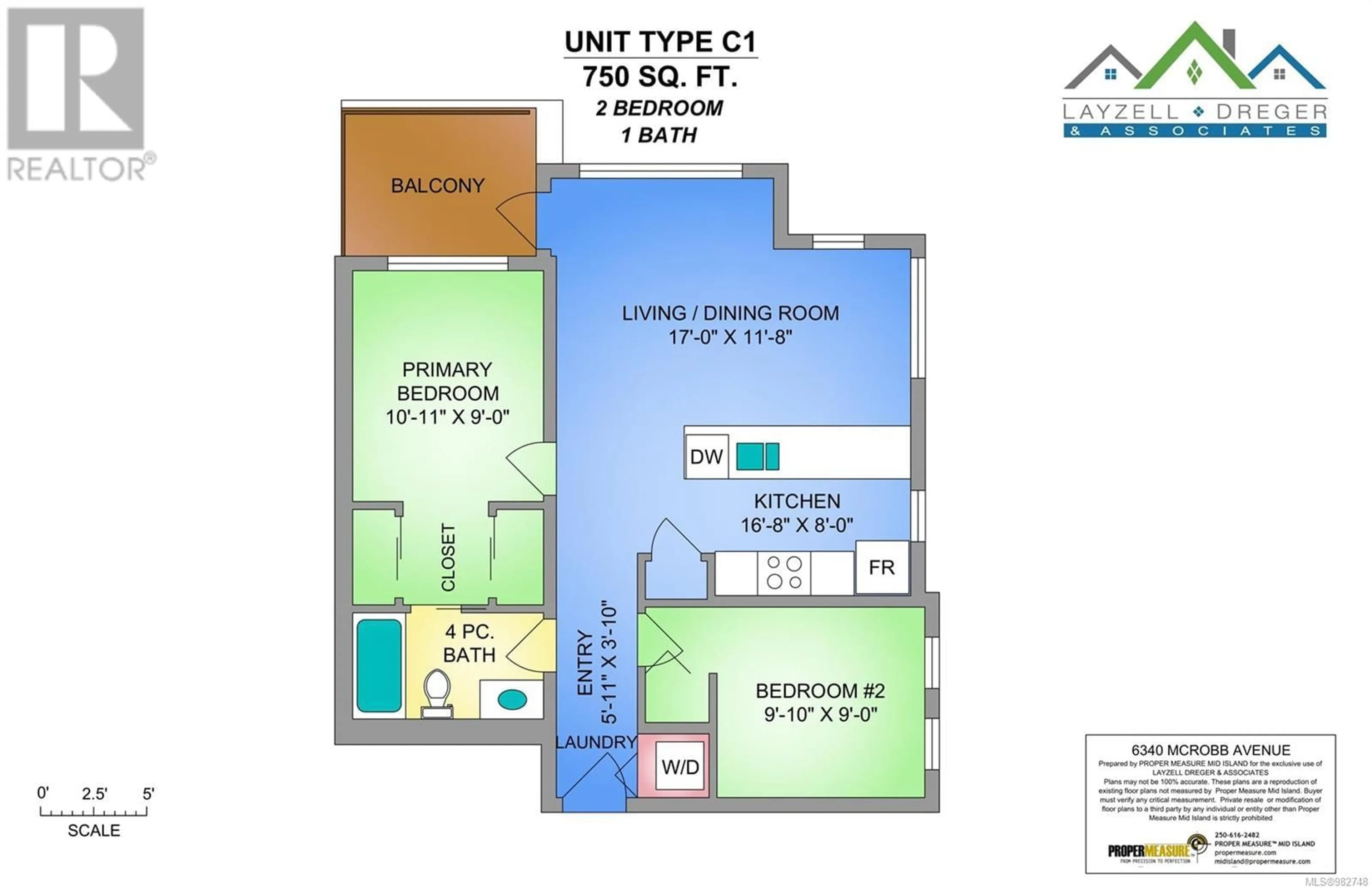 Floor plan for 309 6340 McRobb Ave, Nanaimo British Columbia V9V1L2