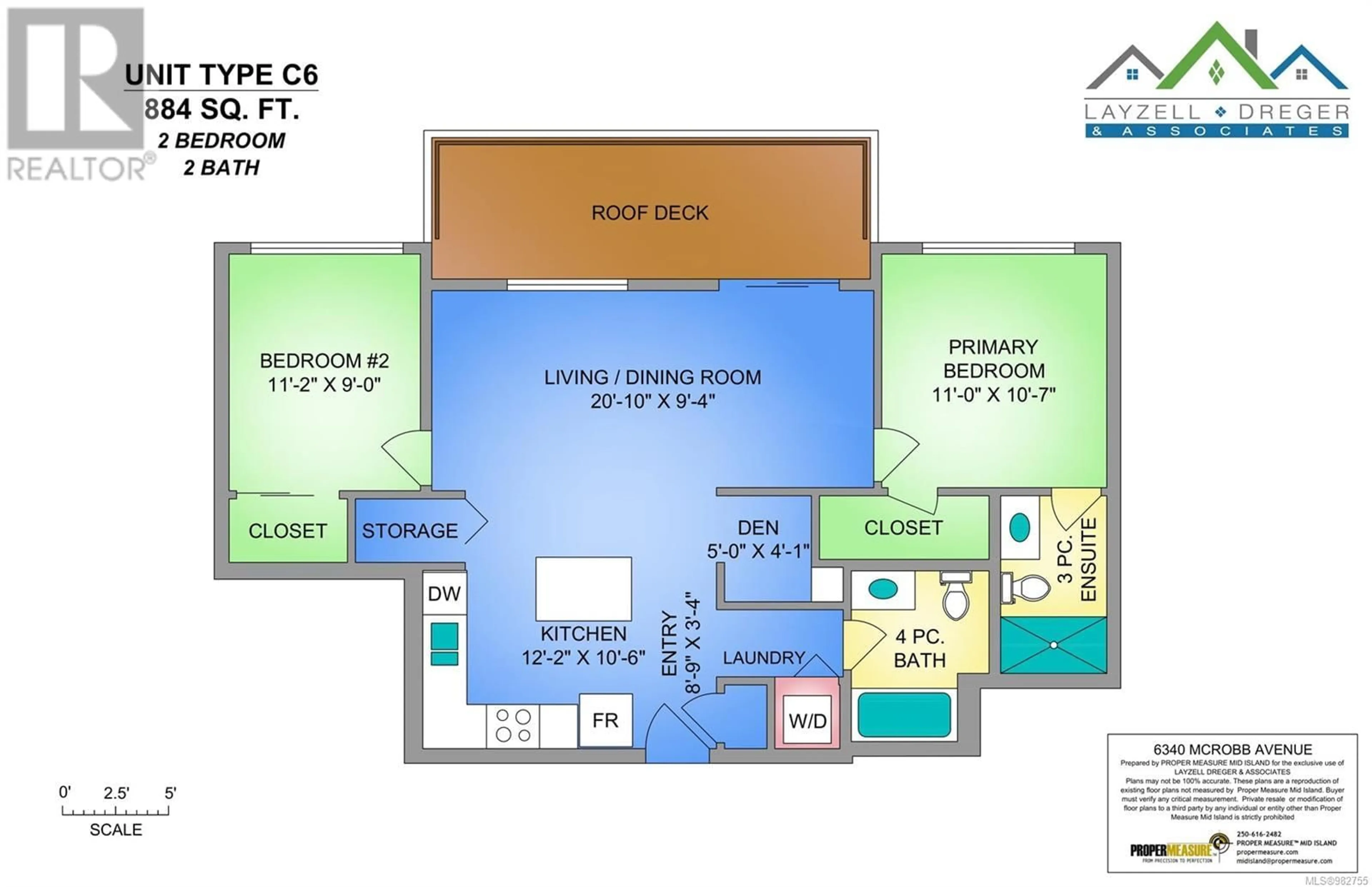 Floor plan for 601 6340 McRobb Ave, Nanaimo British Columbia V9V1L2