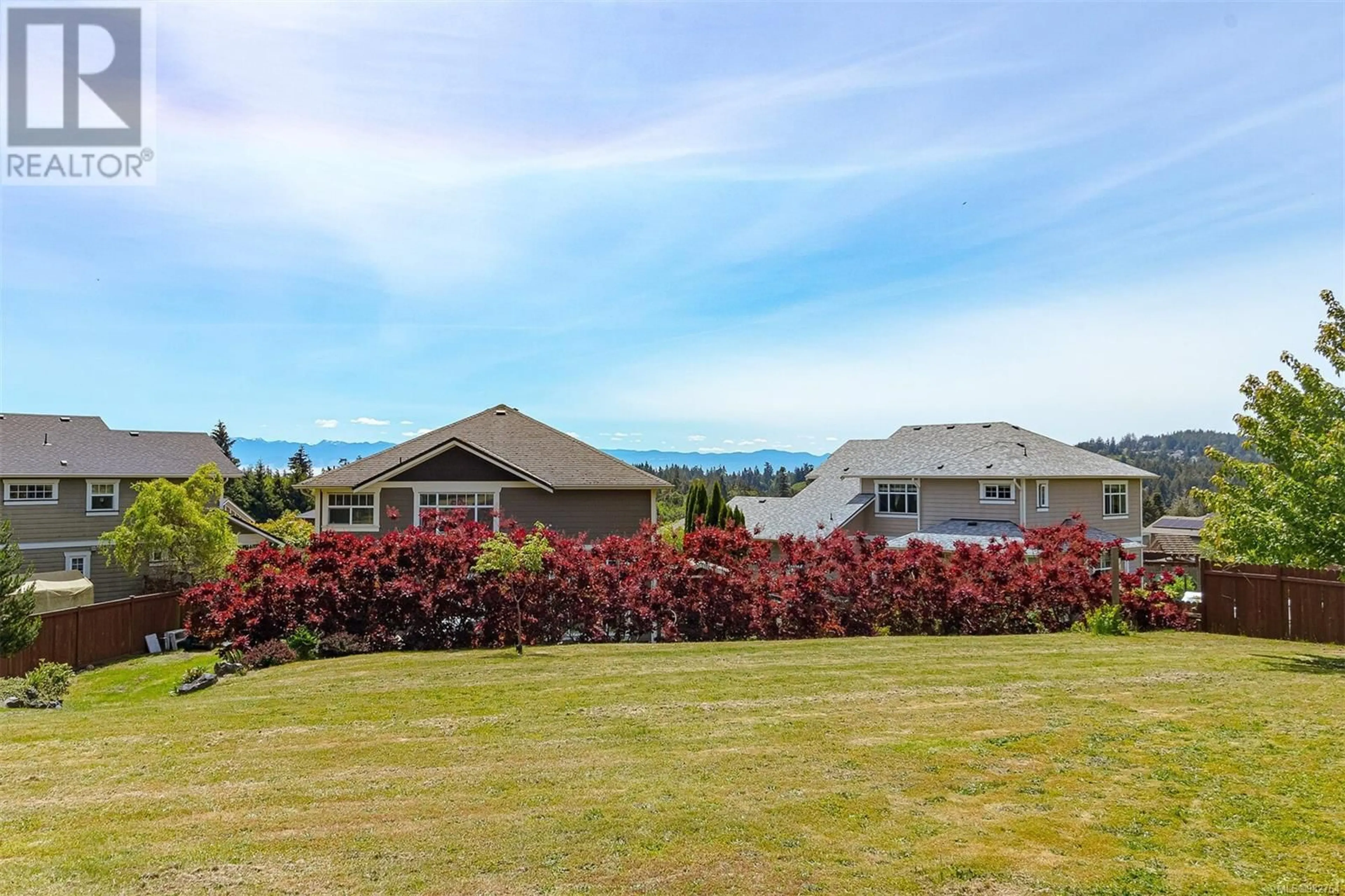 A pic from exterior of the house or condo, the fenced backyard for 6486 Beechwood Pl, Sooke British Columbia V9Z0Y7