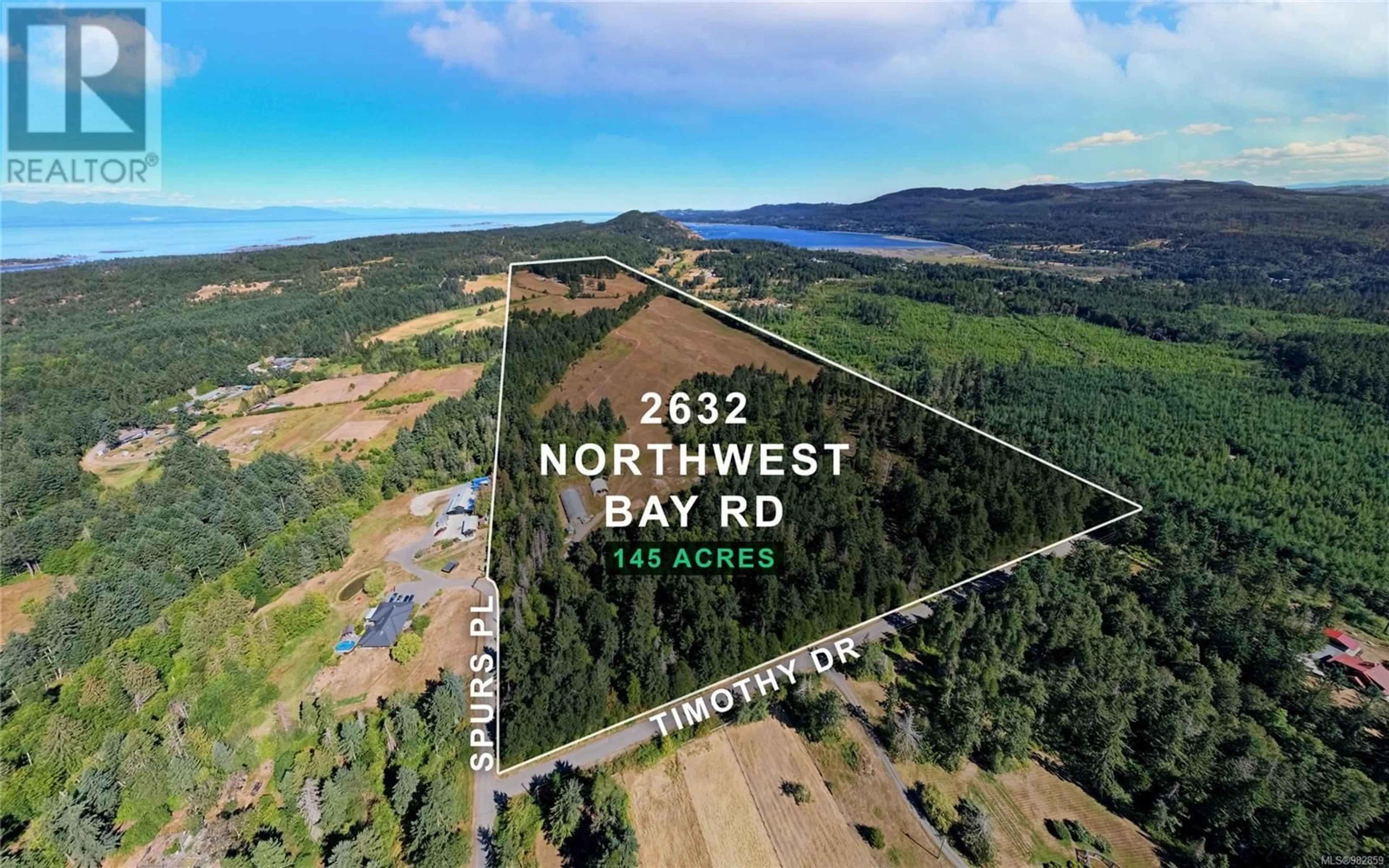 A pic from outside/outdoor area/front of a property/back of a property/a pic from drone, water/lake/river/ocean view for 2632 Northwest Bay Rd, Nanoose Bay British Columbia V9P9E7