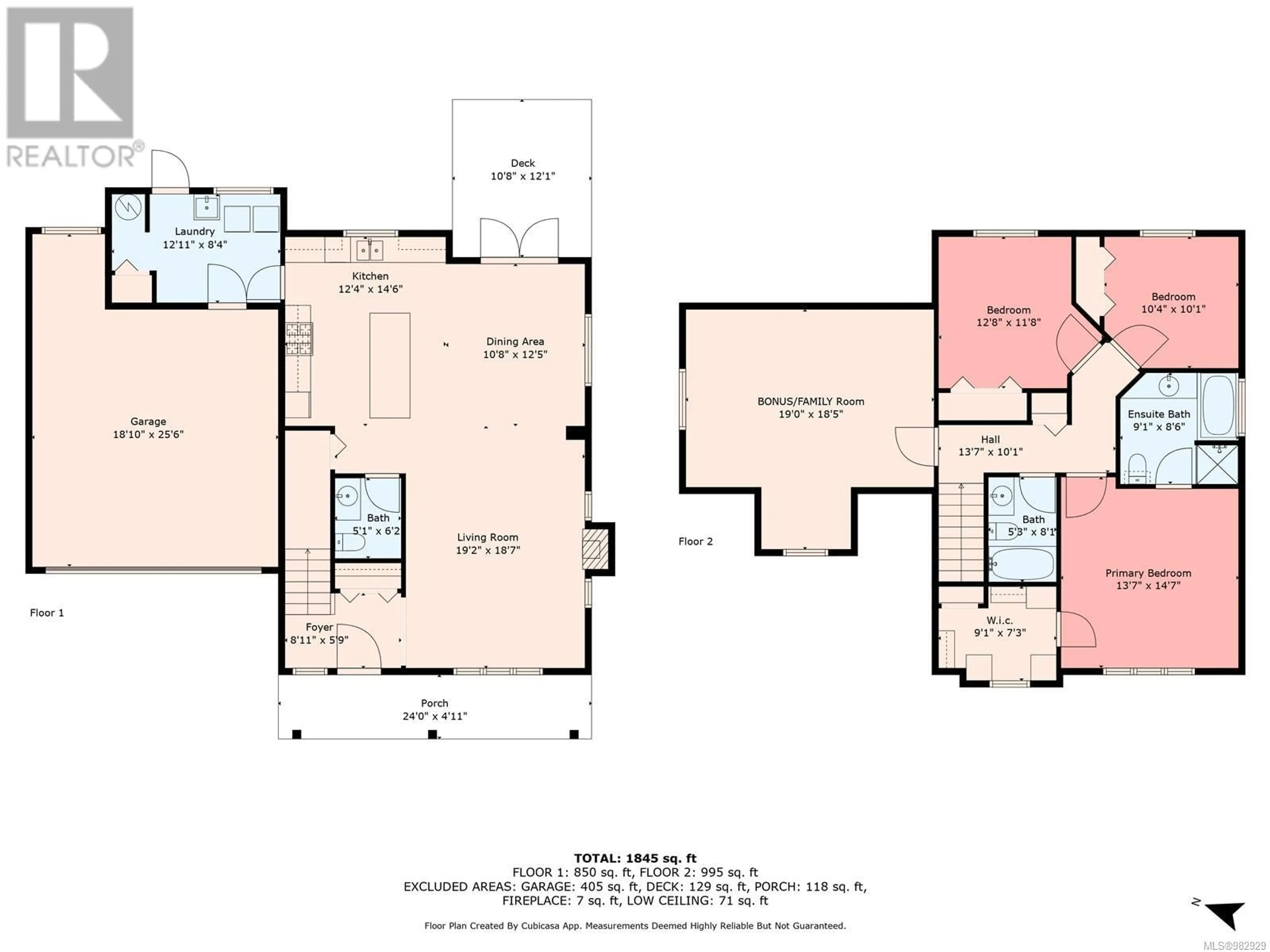 Floor plan for 1872 Kirkstone Way, Nanaimo British Columbia V9X1X1