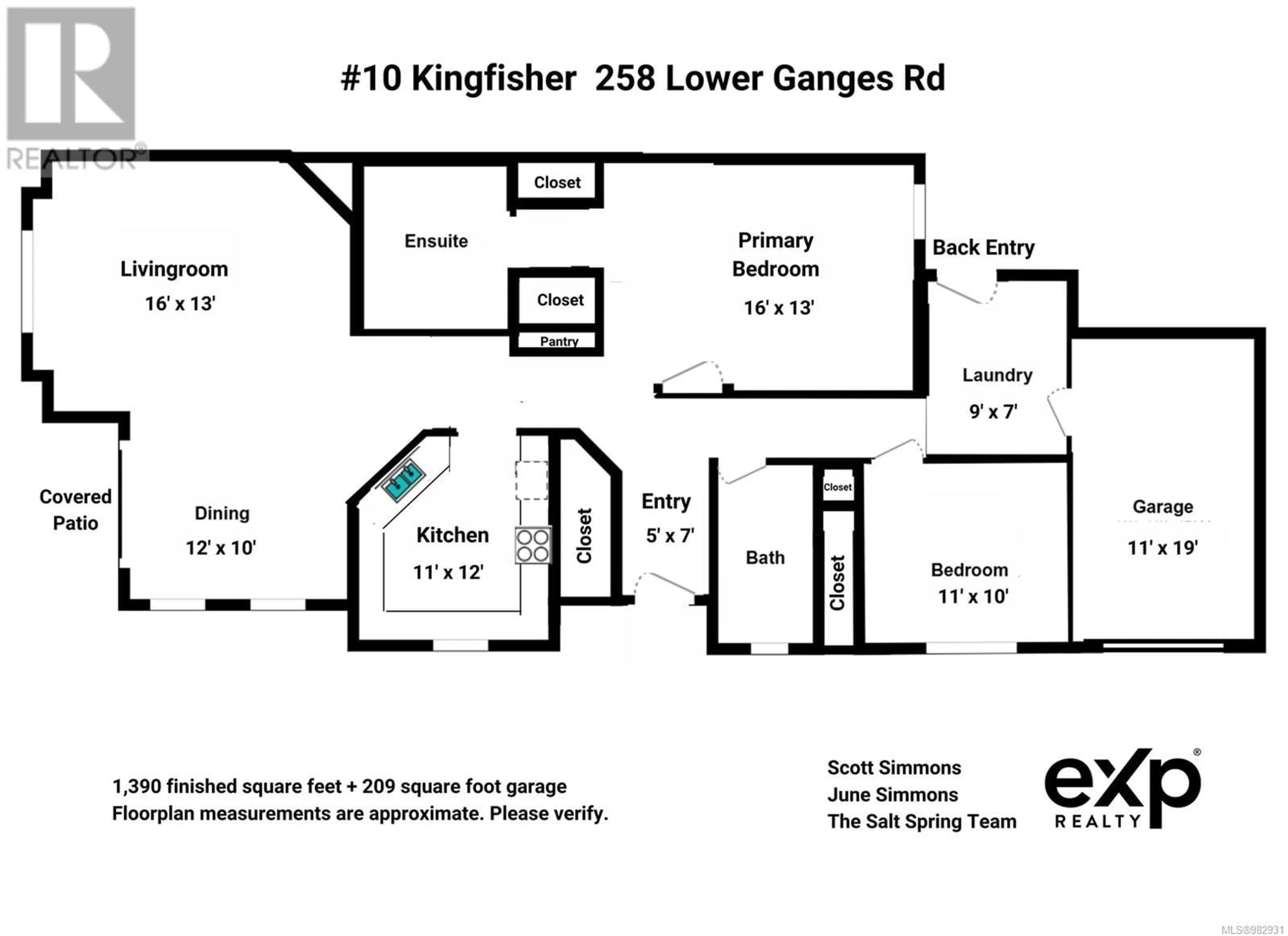 Floor plan for 10 258 Lower Ganges Rd, Salt Spring British Columbia V8K1S7