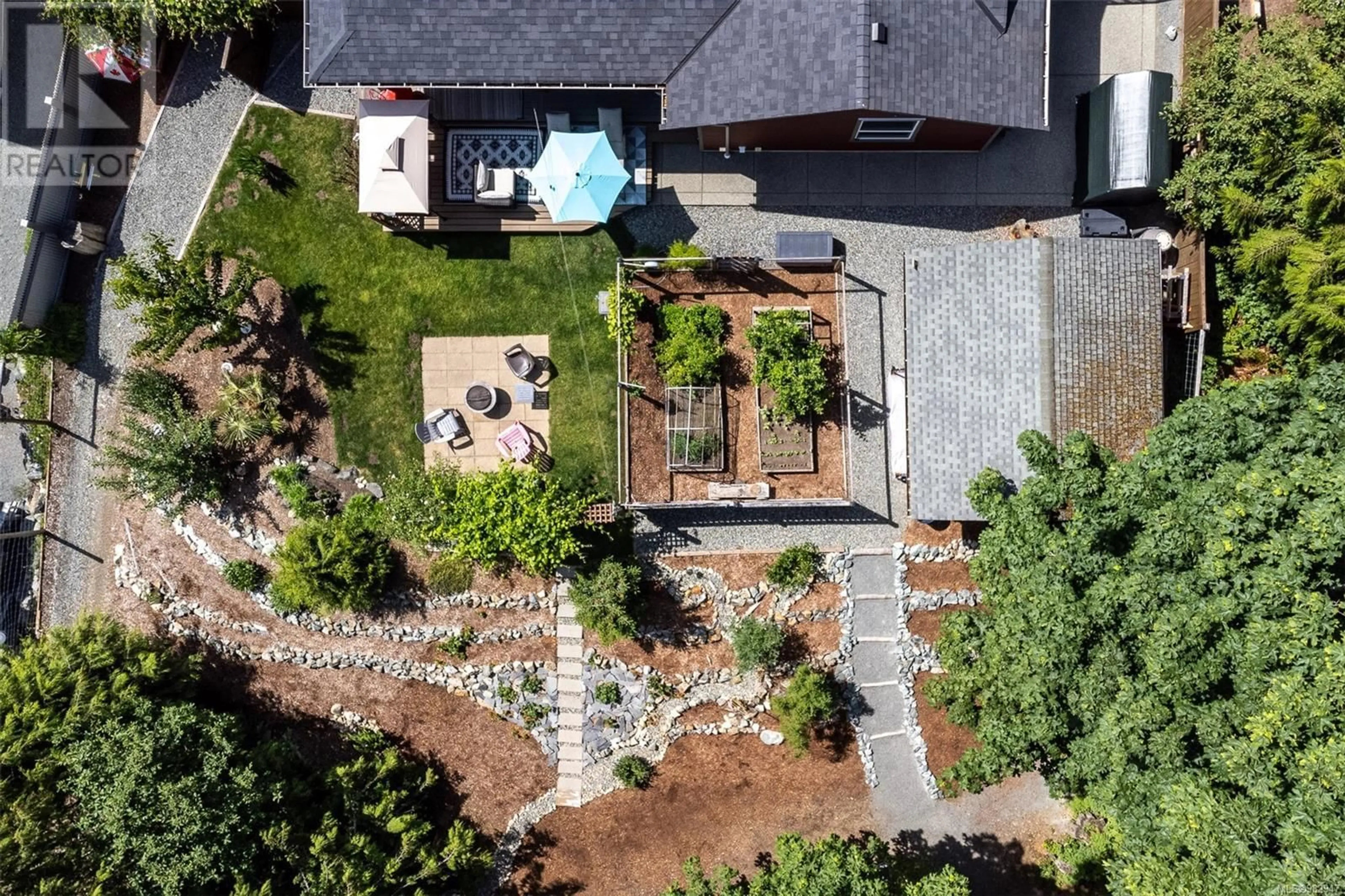 A pic from outside/outdoor area/front of a property/back of a property/a pic from drone, unknown for 493 Mountain View Dr, Lake Cowichan British Columbia V0R2G1