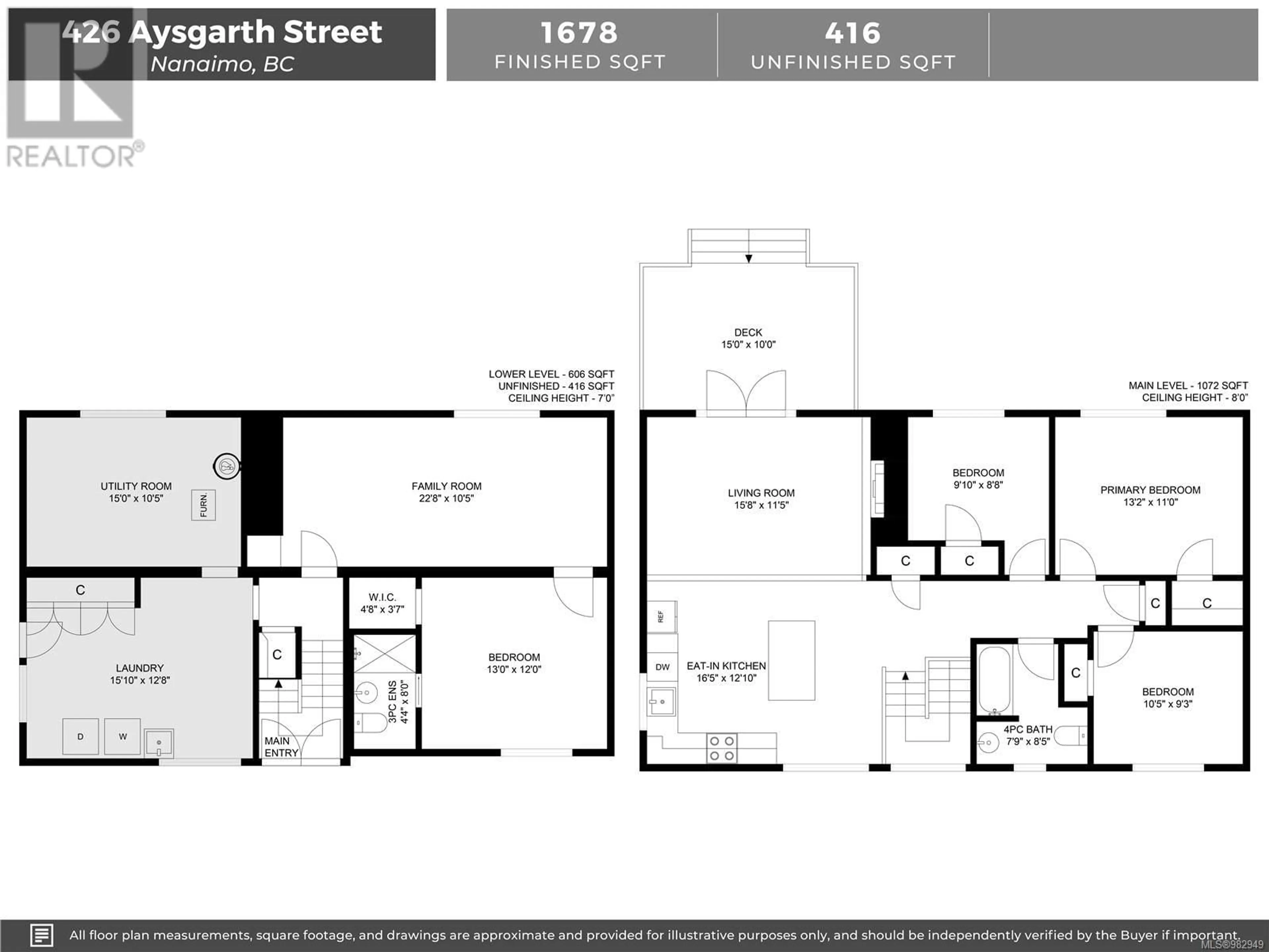 Floor plan for 426 Aysgarth St, Nanaimo British Columbia V9R1V6