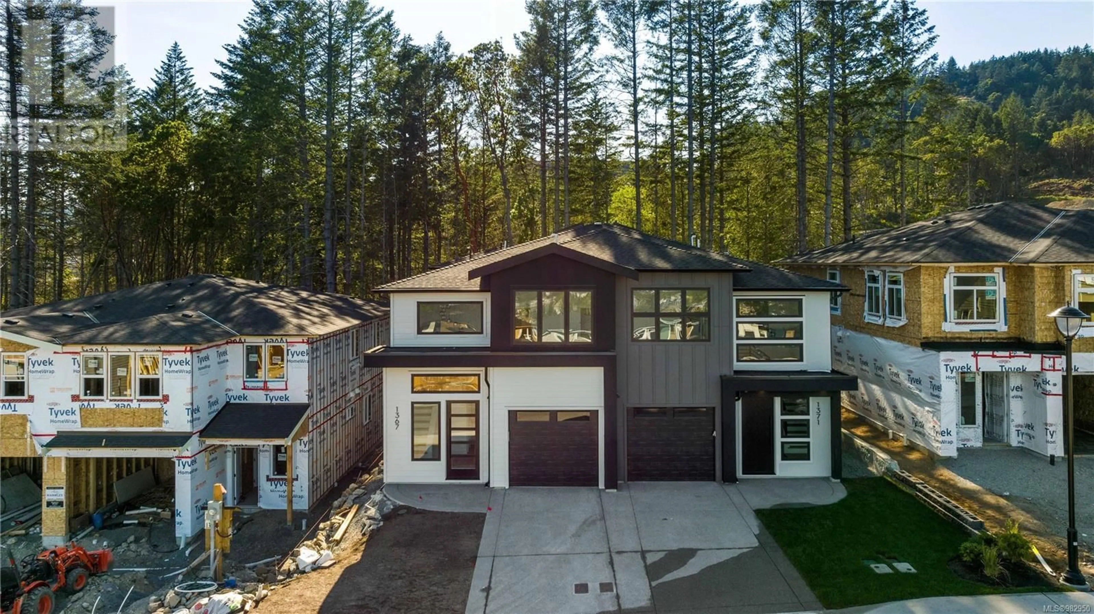 A pic from outside/outdoor area/front of a property/back of a property/a pic from drone, street for 1371 Sandstone Lane, Langford British Columbia V9B7A2