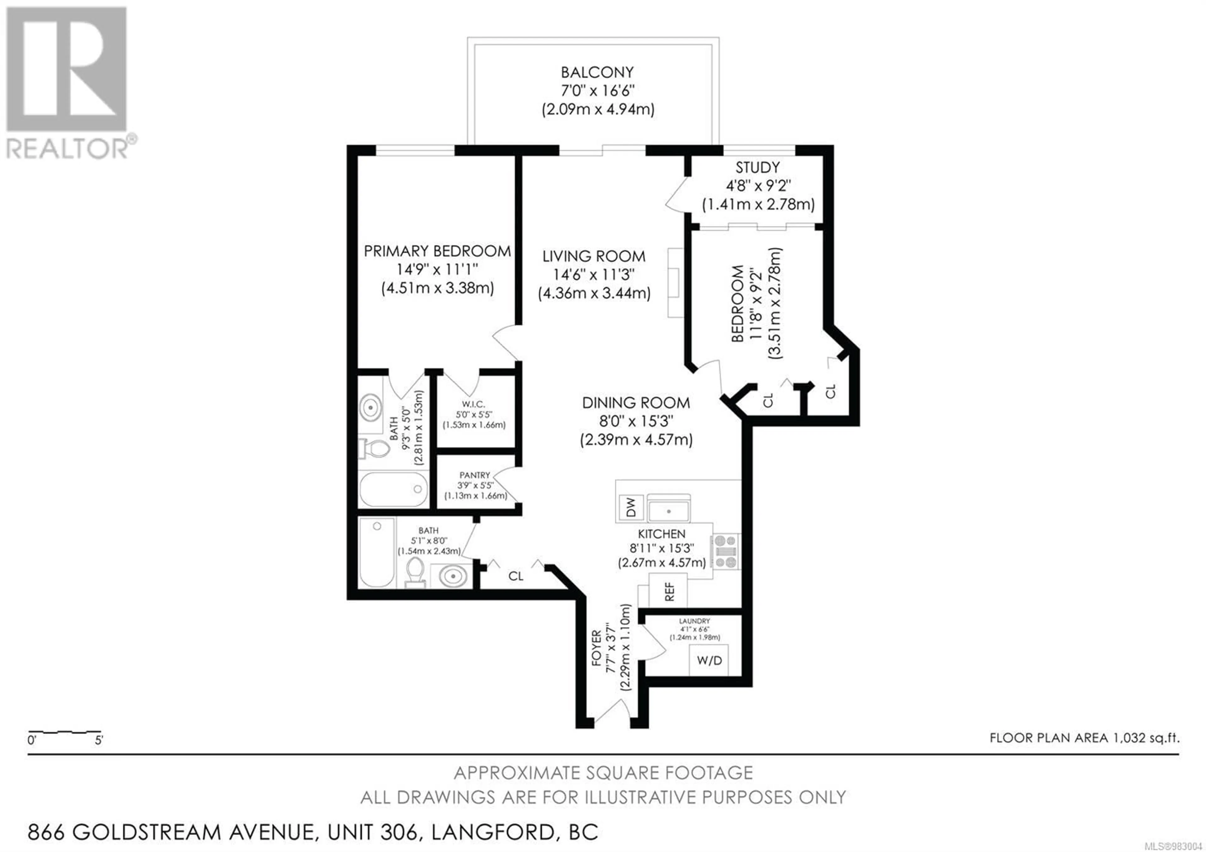 Floor plan for 306 866 Goldstream Ave, Langford British Columbia V9B2X9