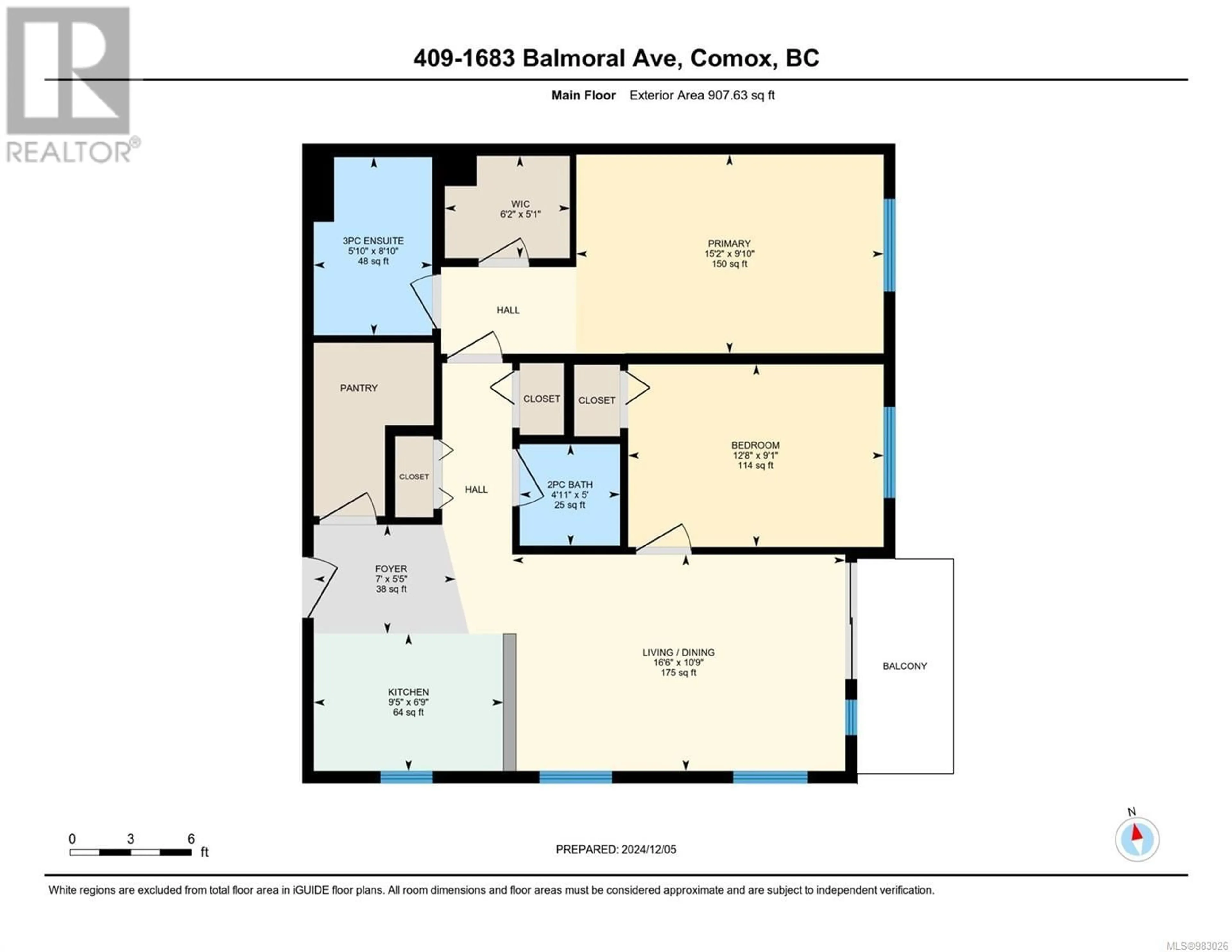 Floor plan for 409 1683 Balmoral Ave, Comox British Columbia V9M2M9