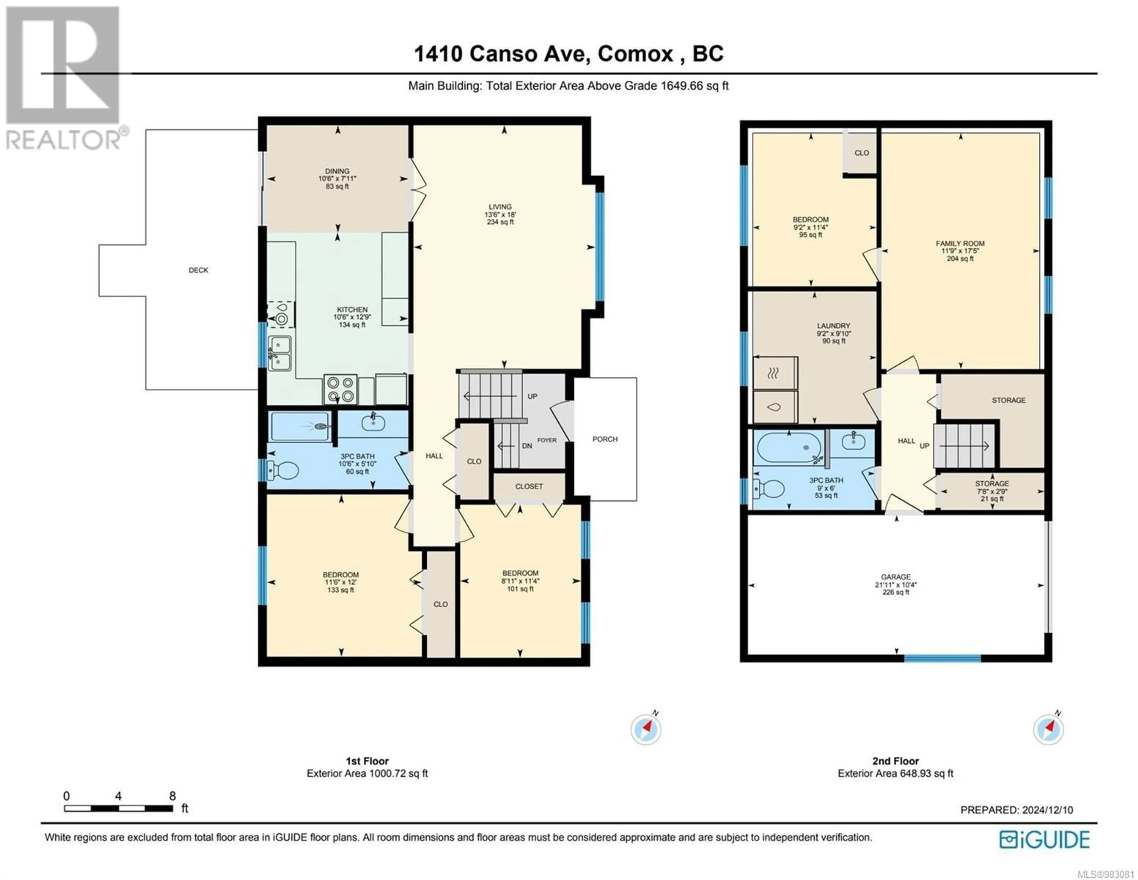 Floor plan for 1410 Canso Ave, Comox British Columbia V9M3C3