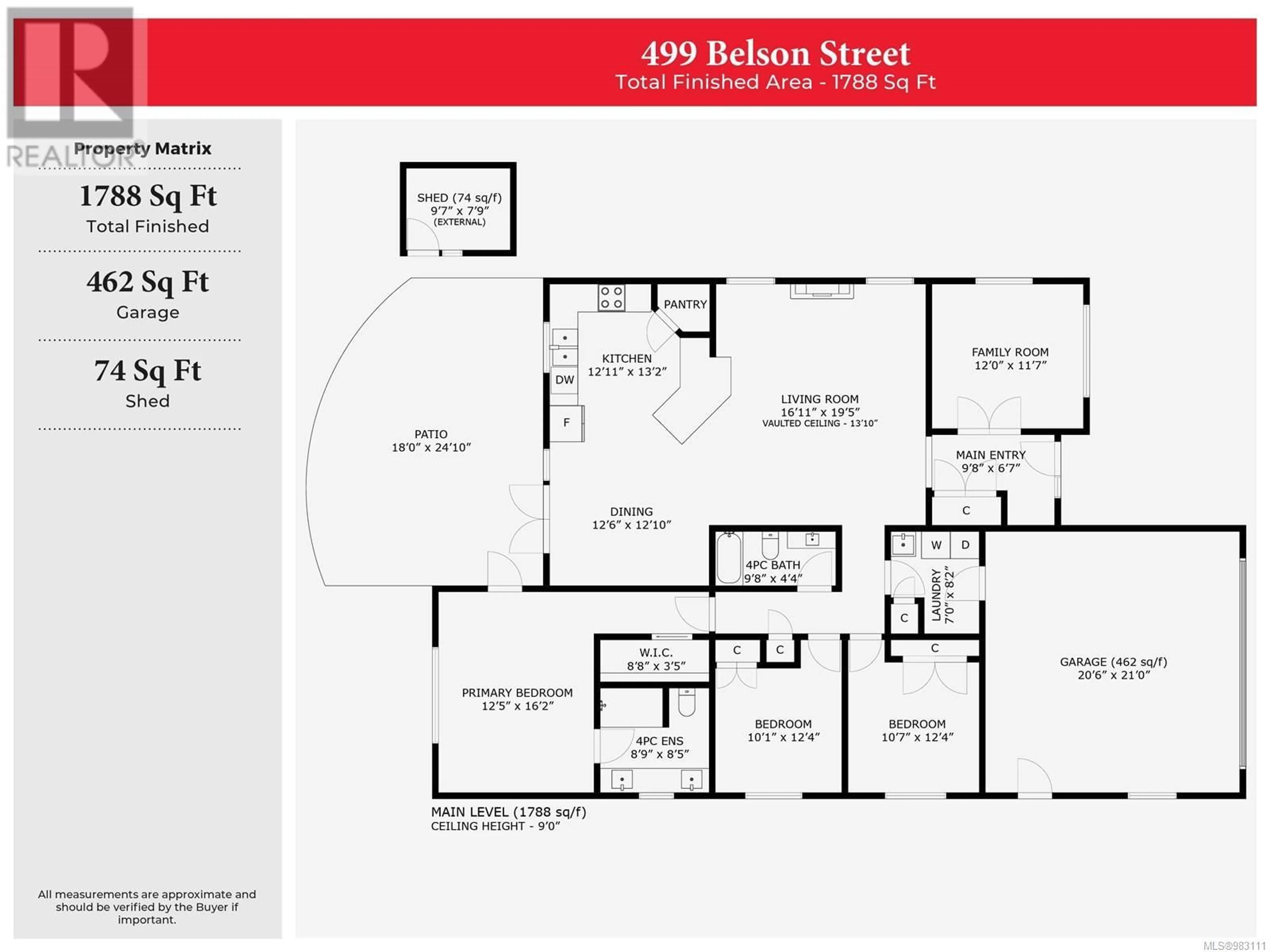 Floor plan for 499 Belson St, Parksville British Columbia V9P1B8