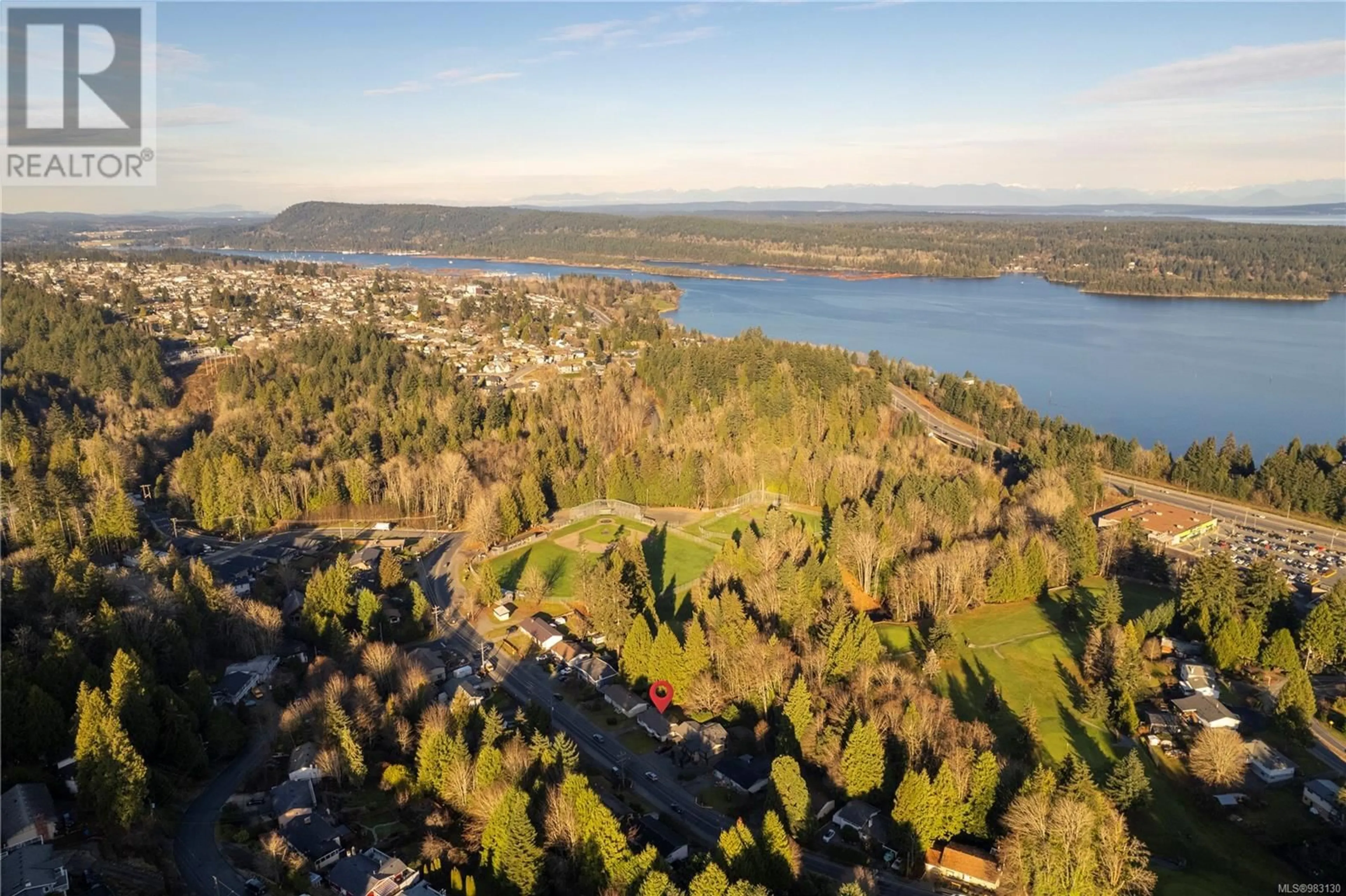 A pic from outside/outdoor area/front of a property/back of a property/a pic from drone, water/lake/river/ocean view for 387 Dogwood Dr, Ladysmith British Columbia V9G1T7