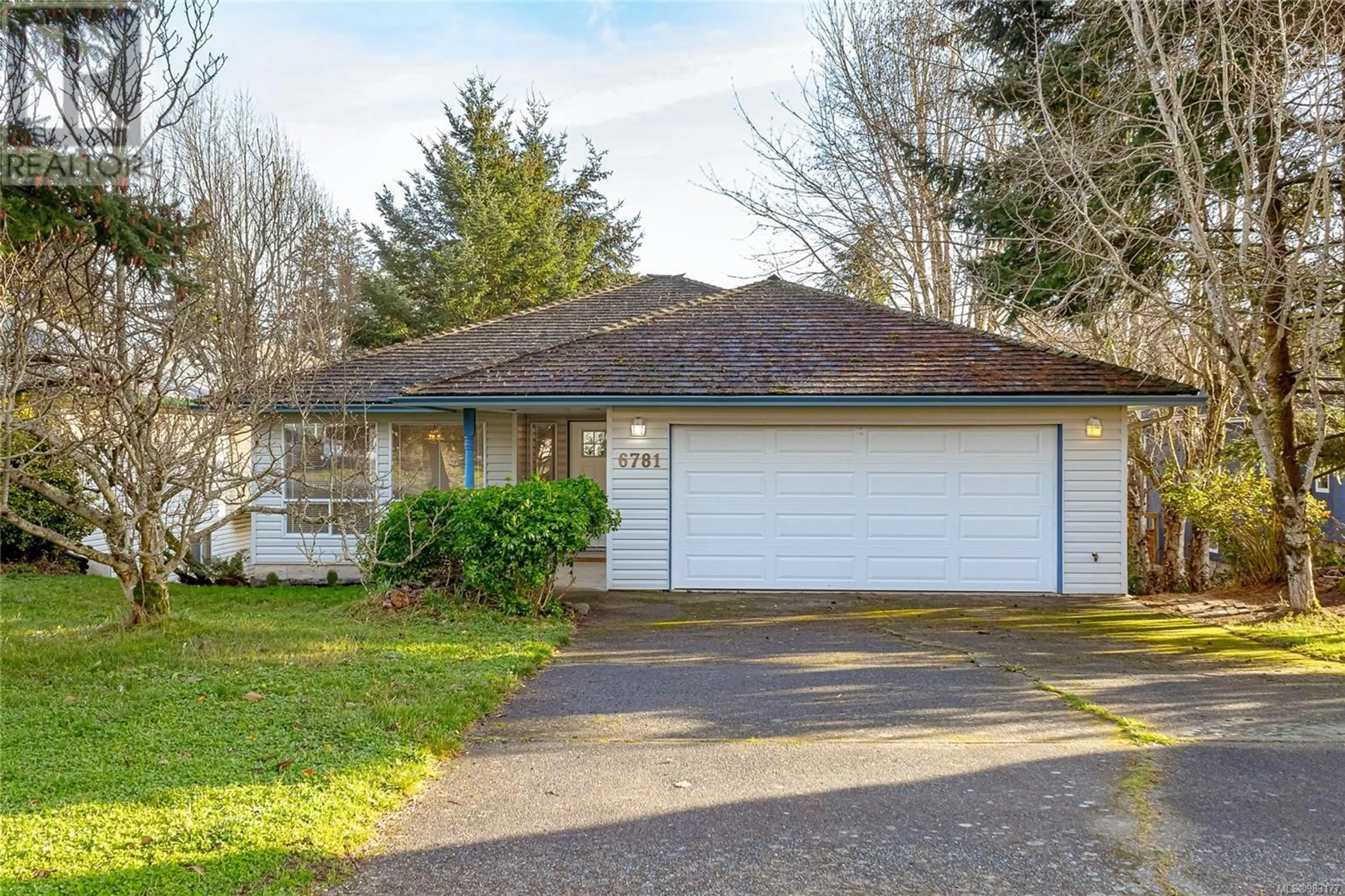 Home with vinyl exterior material, street for 6781 Rhodonite Dr, Sooke British Columbia V9Z0H5