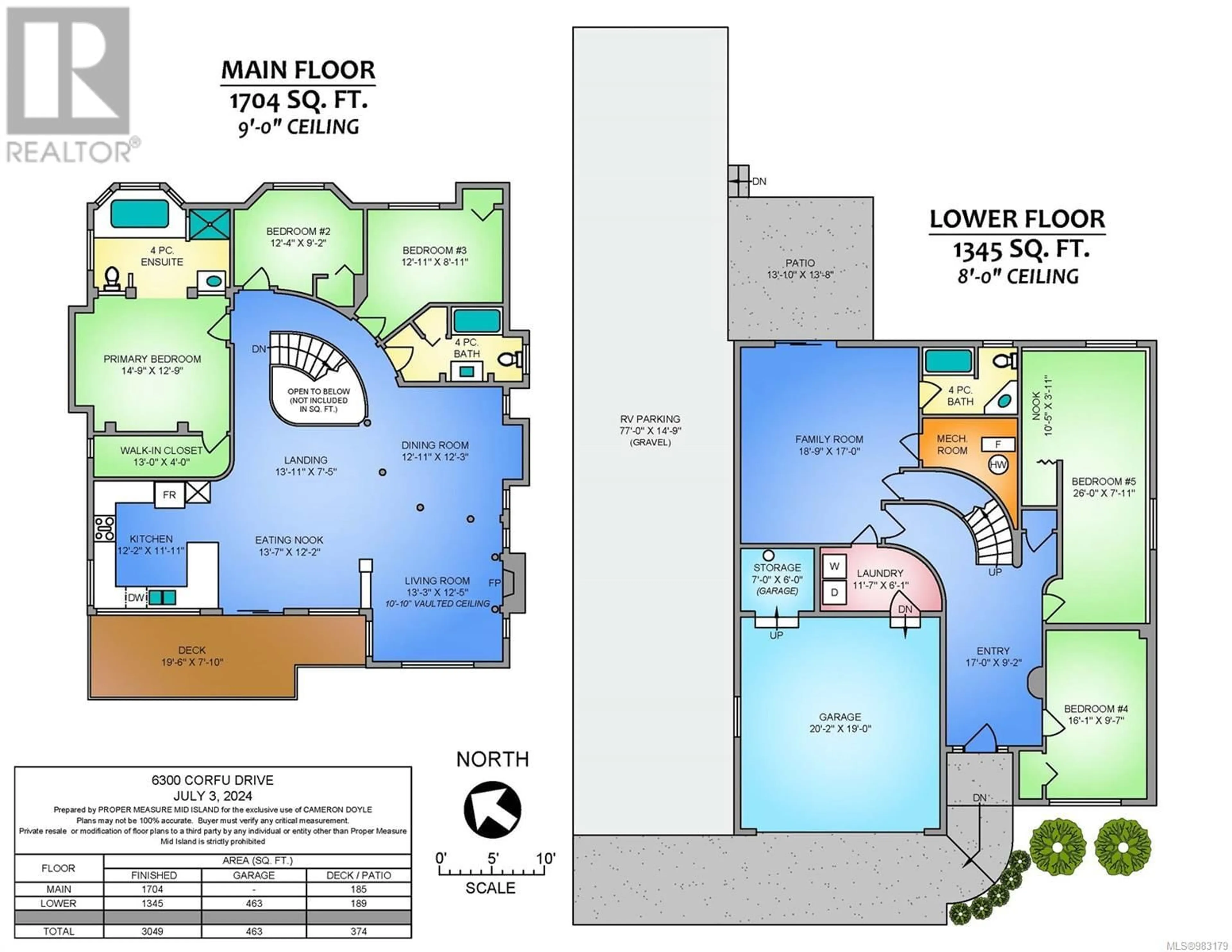 Floor plan for 6300 Corfu Dr, Nanaimo British Columbia V9V1N5