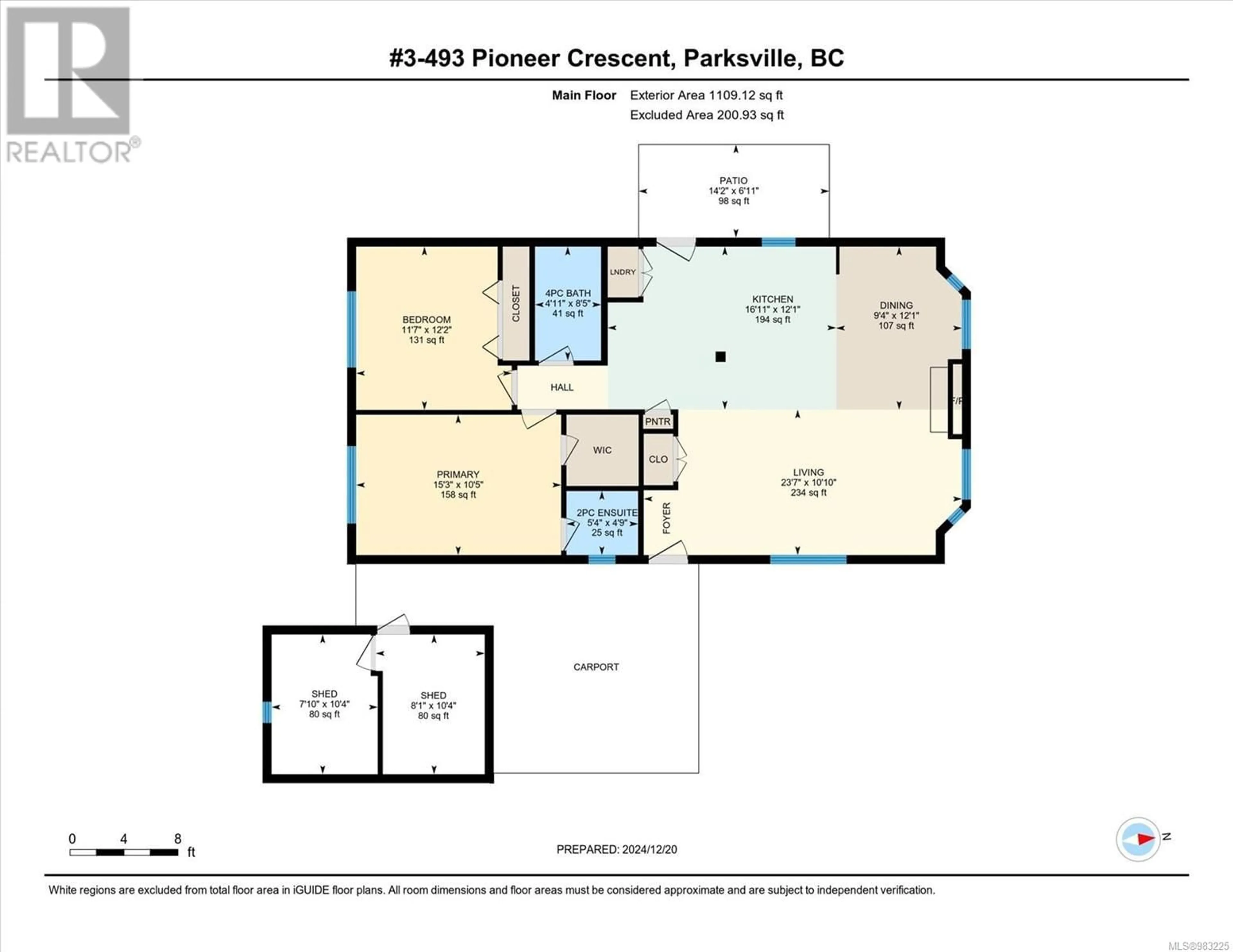 Floor plan for 3 493 Pioneer Cres, Parksville British Columbia V9P1V1