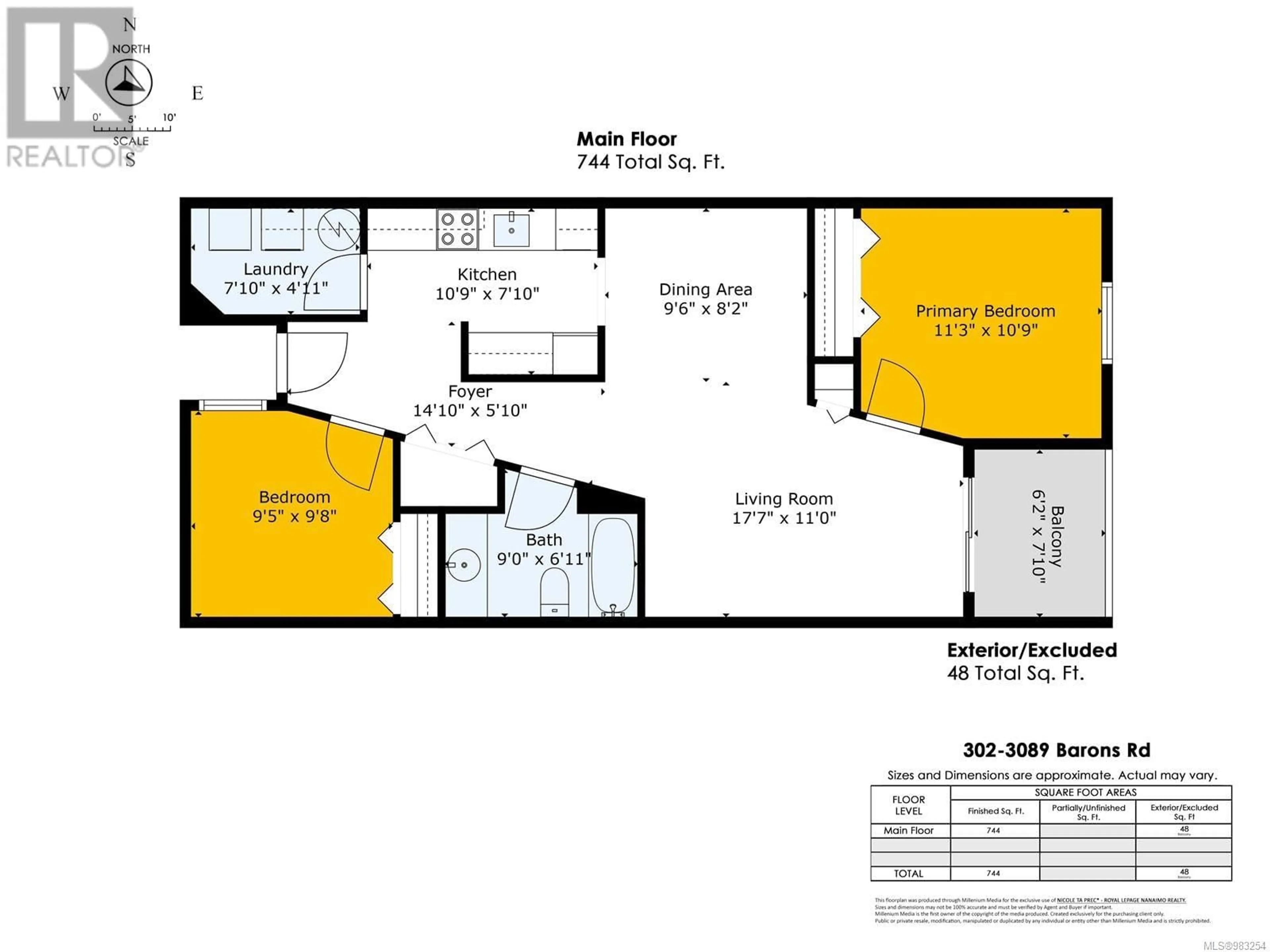 Floor plan for 302 3089 Barons Rd, Nanaimo British Columbia V9T3Y6