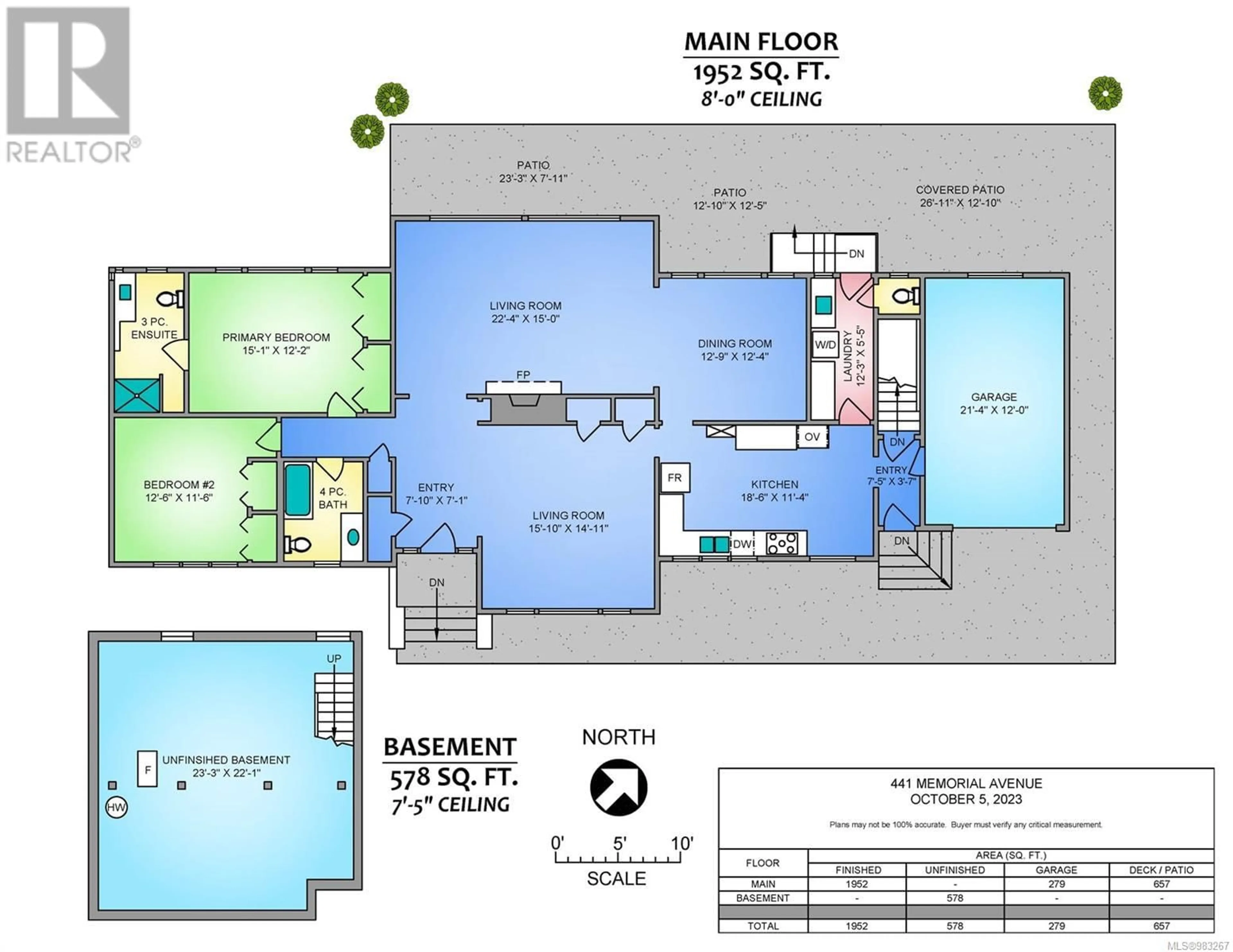 Floor plan for 441 MEMORIAL AVENUE, Qualicum Beach British Columbia V9K1G8