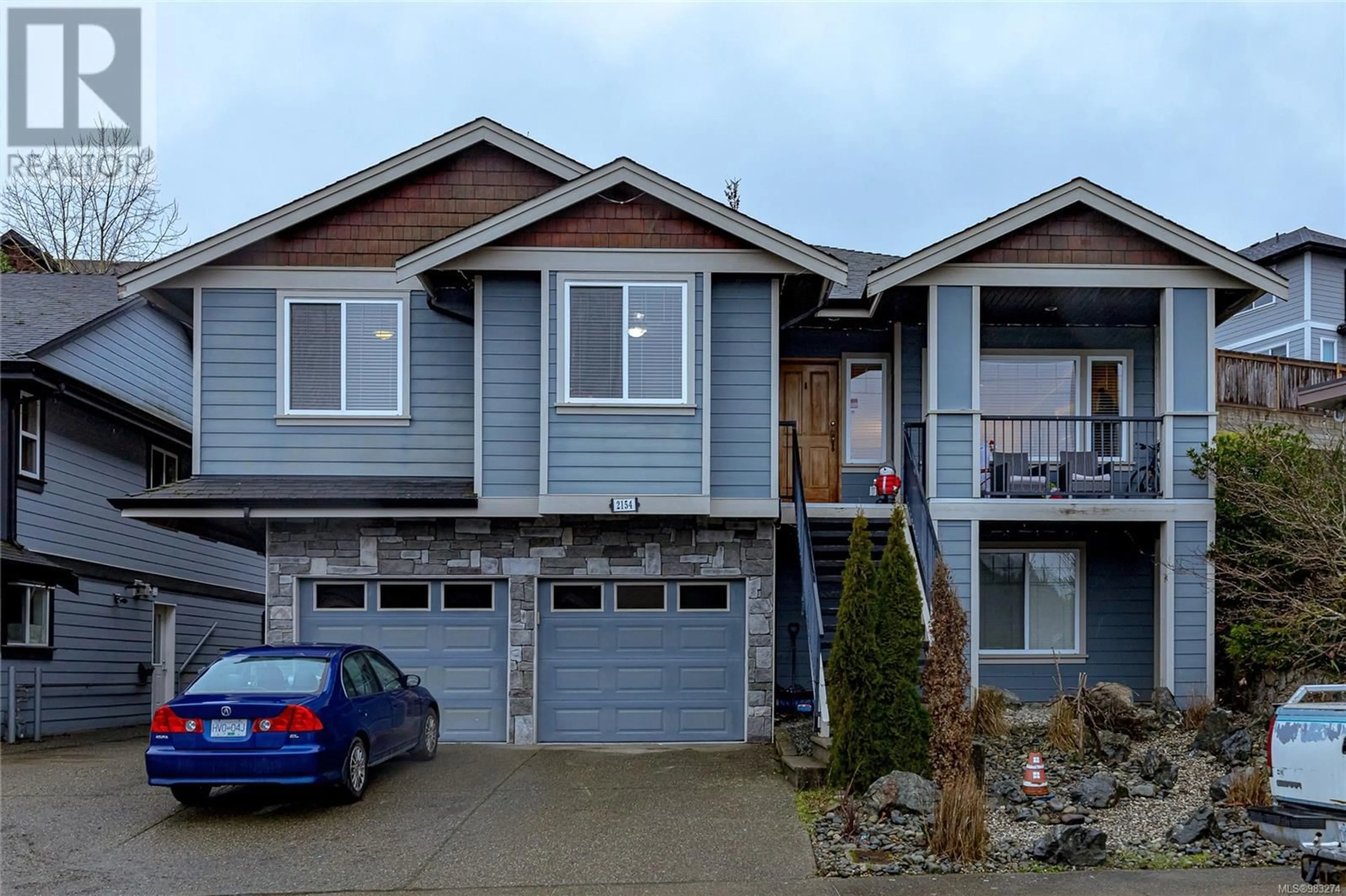 Home with vinyl exterior material, street for 2154 Kingbird Dr, Langford British Columbia V9B6V7