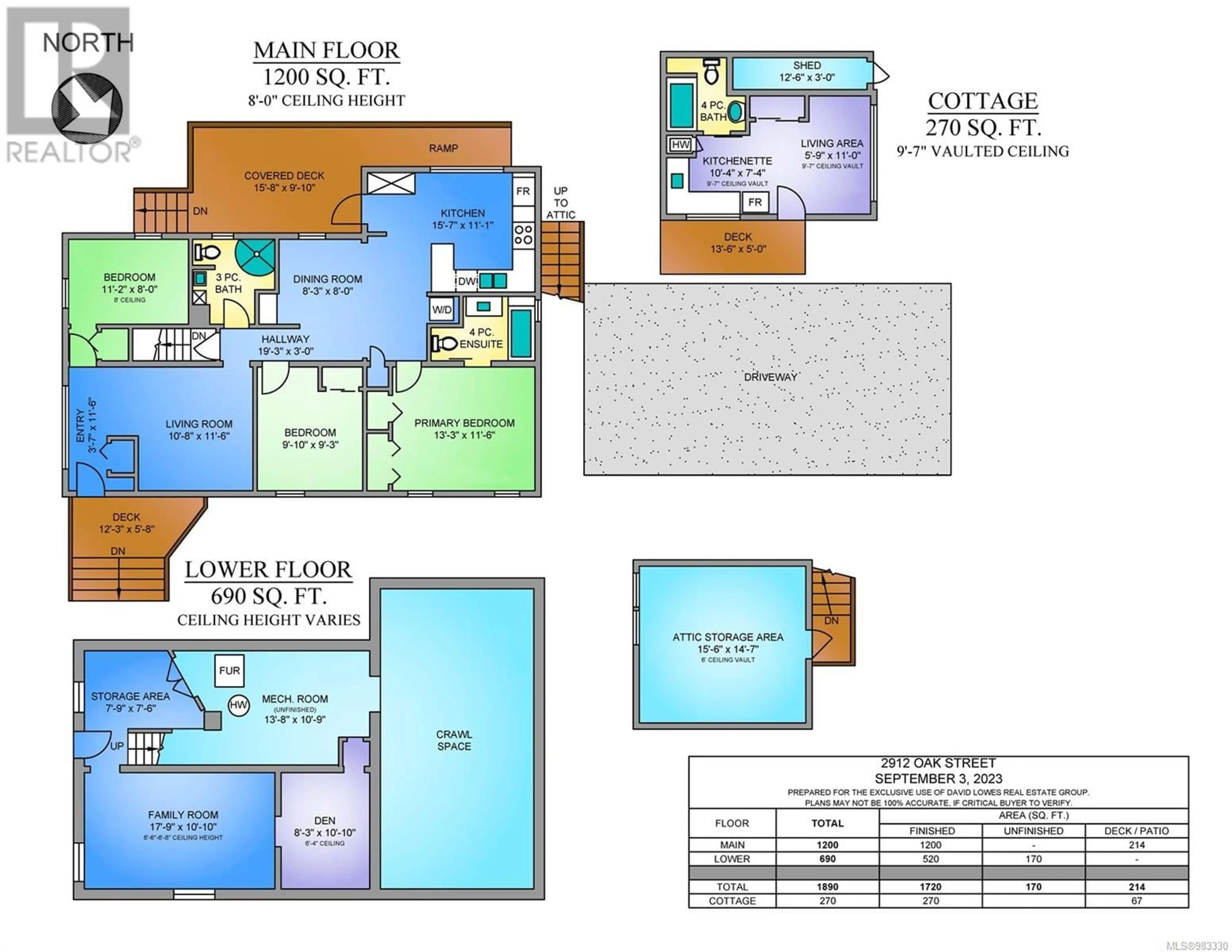 Floor plan for 2912 Oak St, Chemainus British Columbia V0R1K1