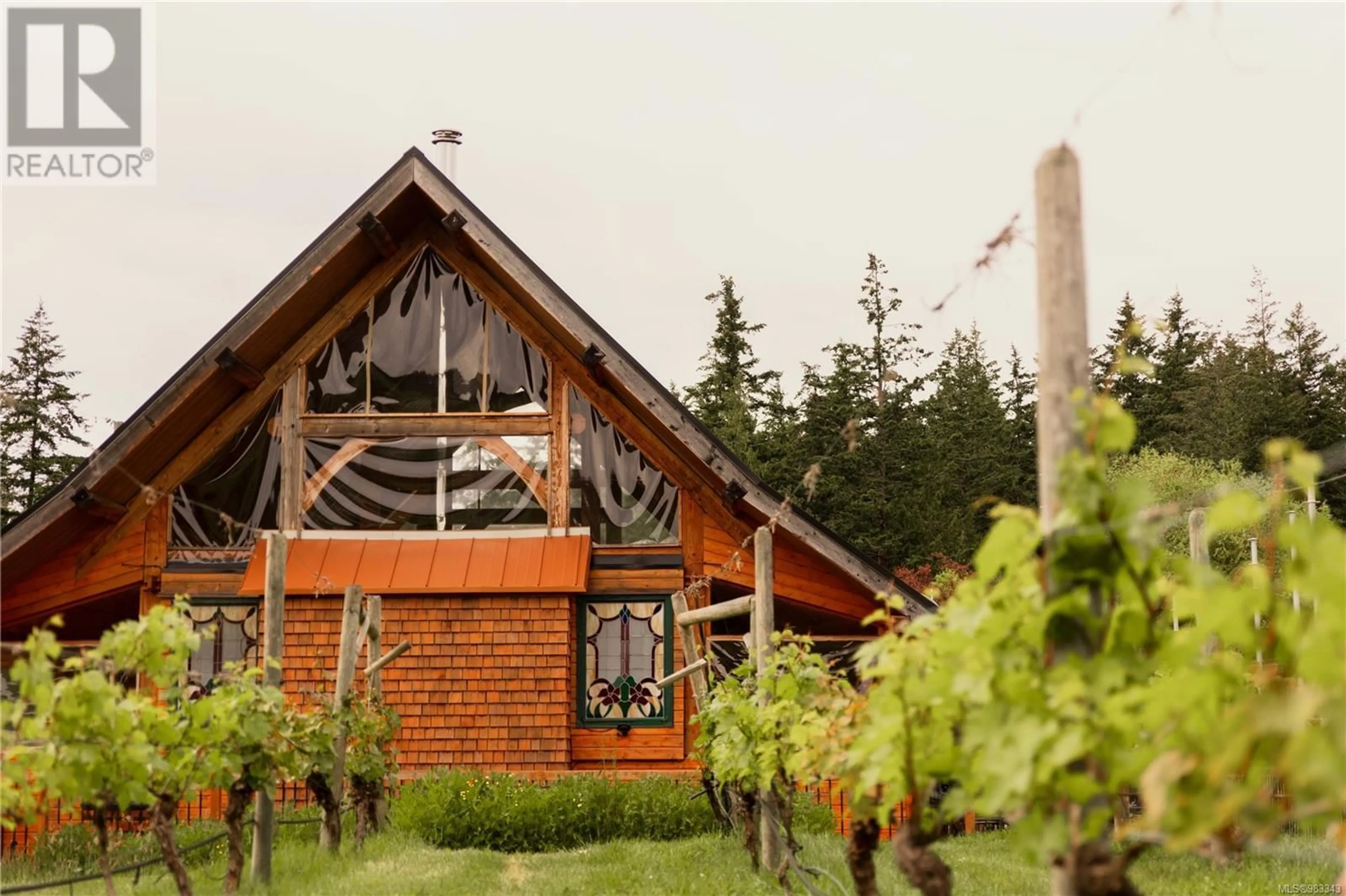 Patio, mountain view for 1885 Central Rd, Hornby Island British Columbia V0R1Z0