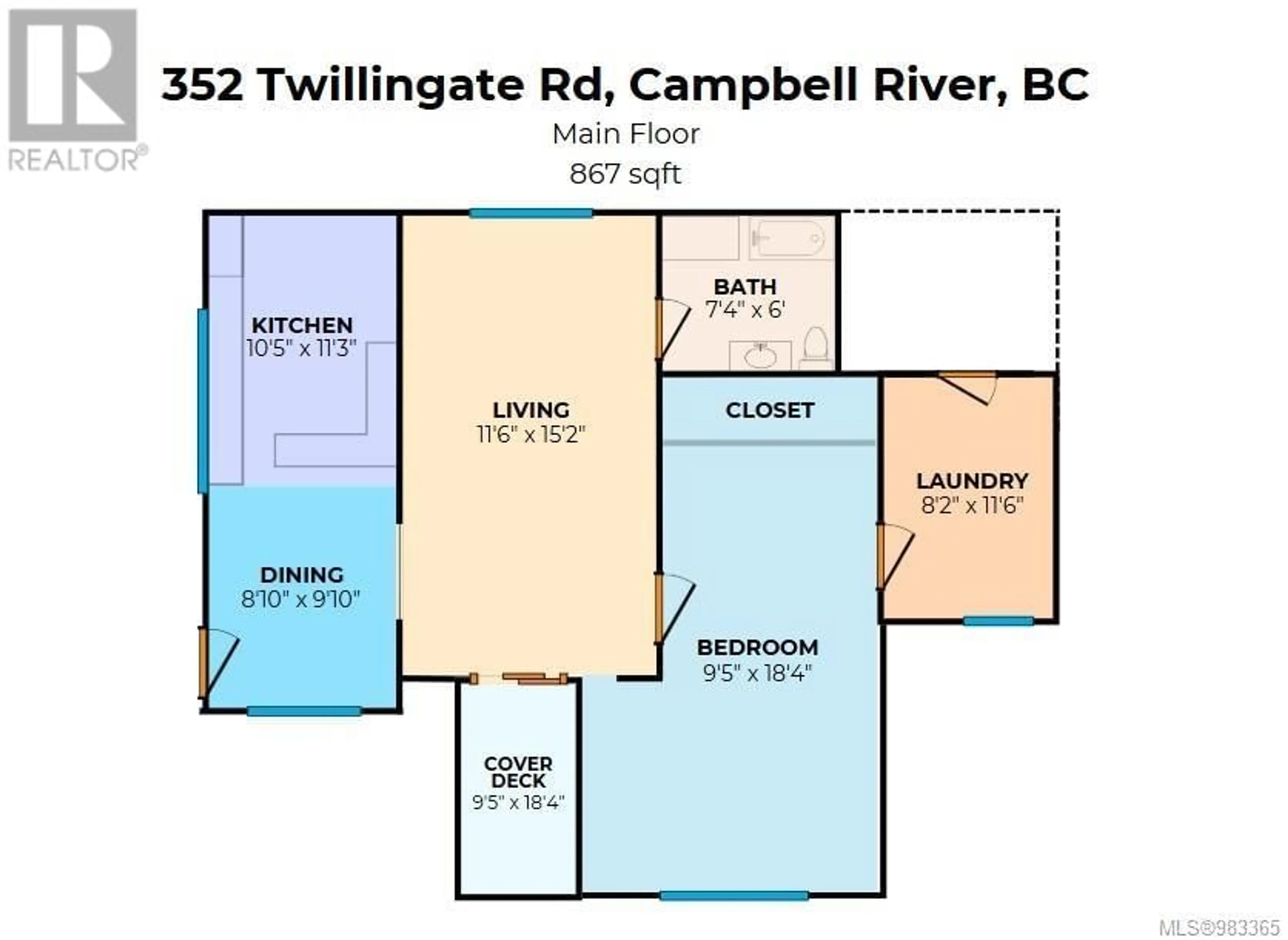 Floor plan for 352 Twillingate Rd, Campbell River British Columbia V9W1V4